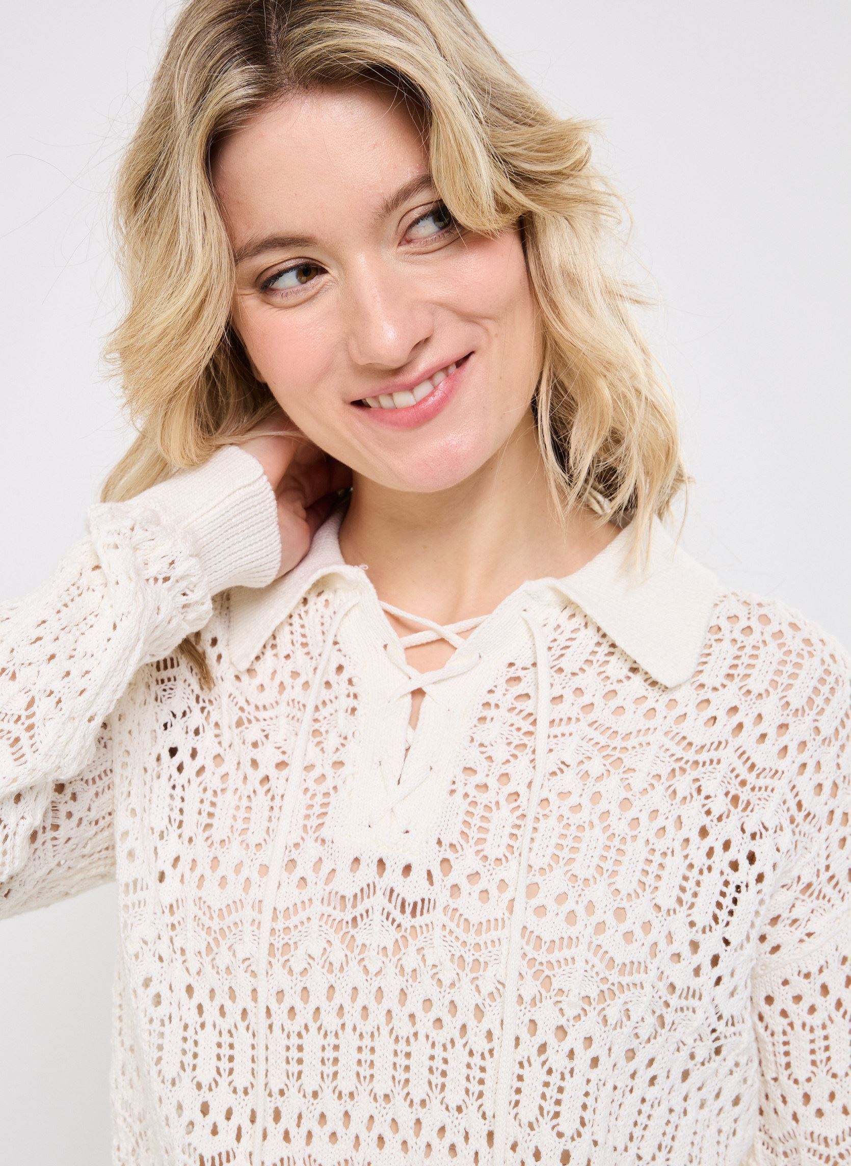 Pulls M146DP femme blanc Molly Bracken Pulls M146DP femme blanc CREAM