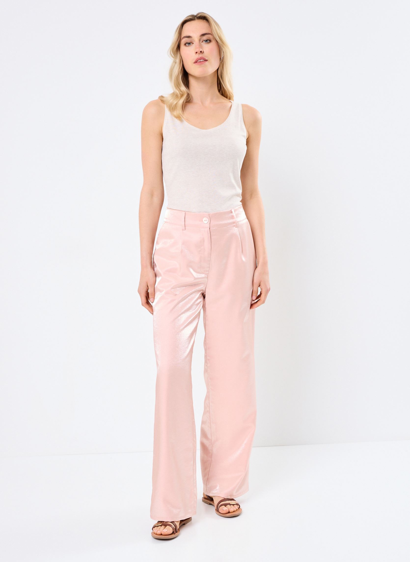 Pantalons droit MW105DP femme rose Molly Bracken Pantalons droit MW105DP femme rose LIGHT PINK