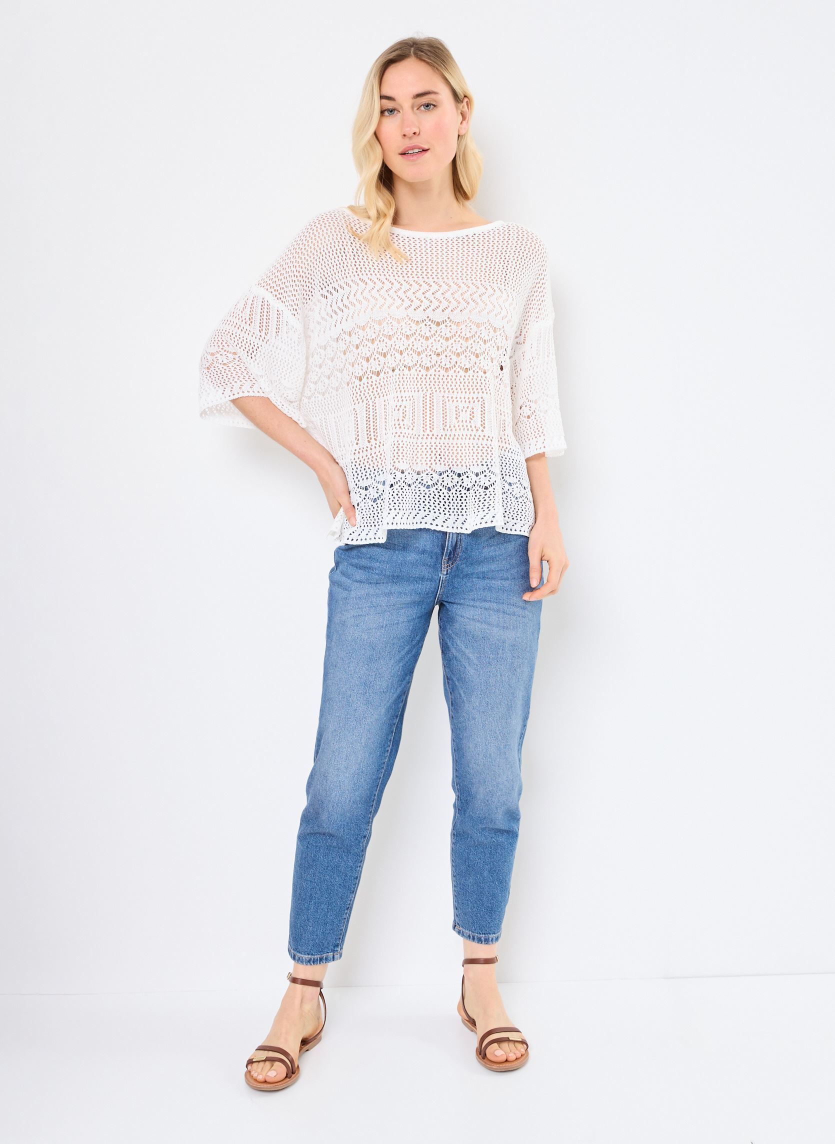 Pulls N240DE femme blanc Molly Bracken Pulls N240DE femme blanc WHITE