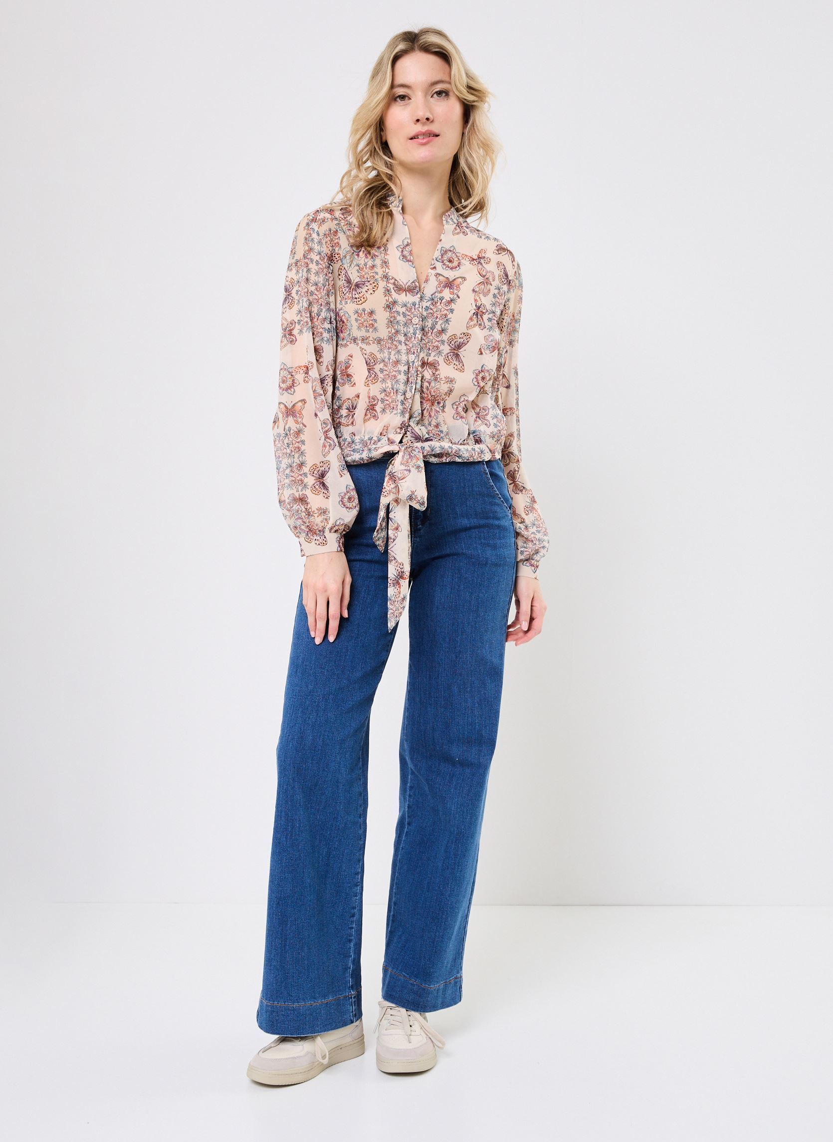 Blouses P1771ADE femme multicolore Molly Bracken Blouses P1771ADE femme multicolore CREAM CAPUCINE
