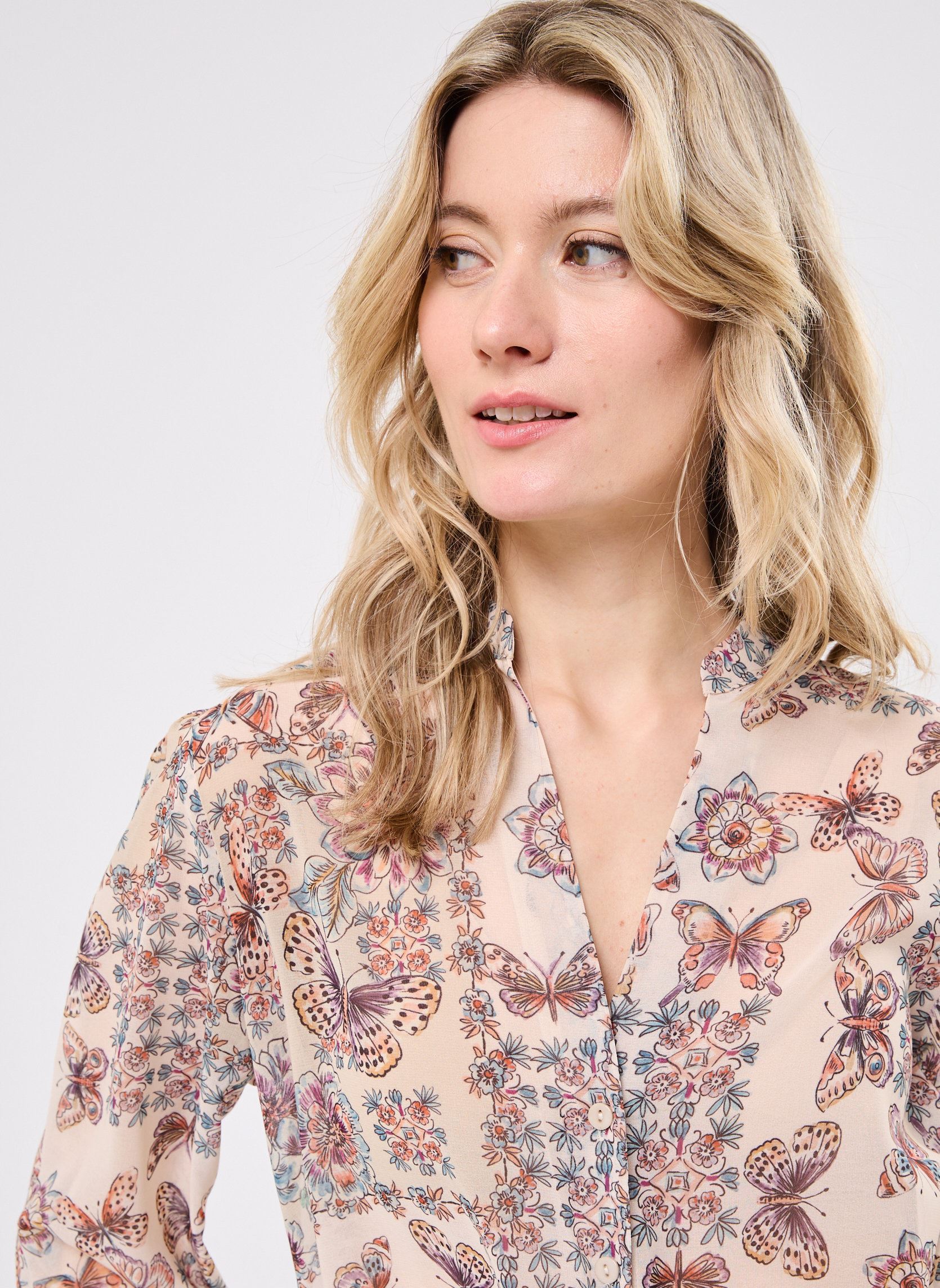 Blouses P1771ADE femme multicolore Molly Bracken Blouses P1771ADE femme multicolore CREAM CAPUCINE