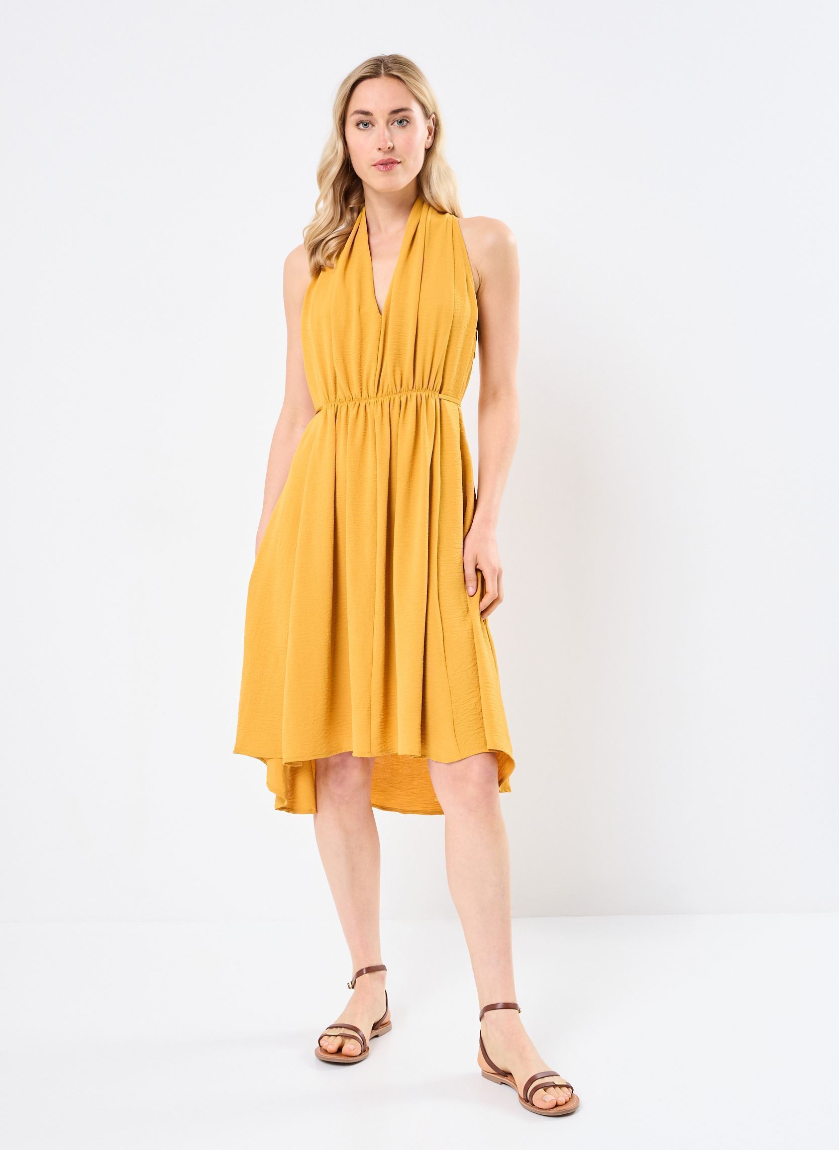 Robes P1808ADE femme jaune Molly Bracken Robes P1808ADE femme jaune MANGO YELLOW
