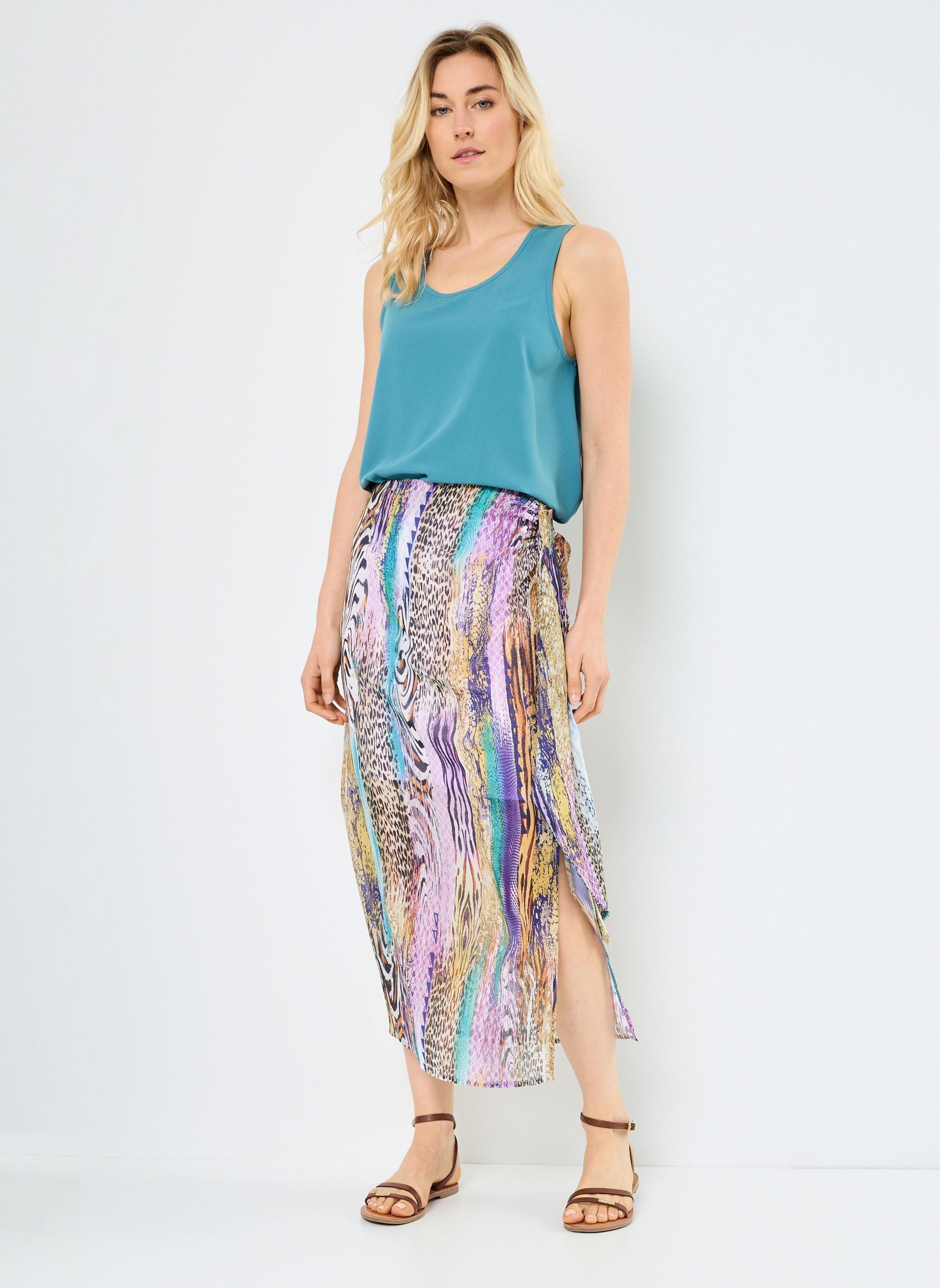 Jupes longues PS103DP femme multicolore Molly Bracken Jupes longues PS103DP femme multicolore MULTICO PAOLA