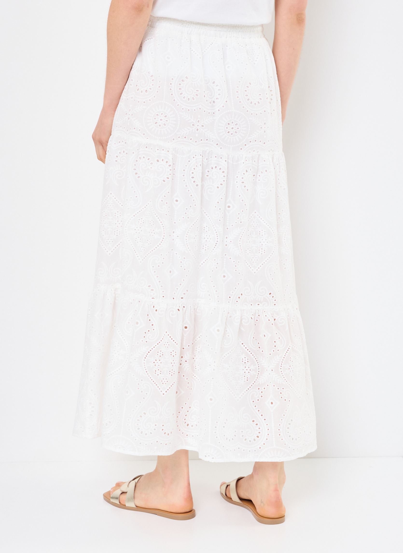 Lange rokken T1767DE dames wit Molly Bracken Lange rokken T1767DE dames wit WHITE
