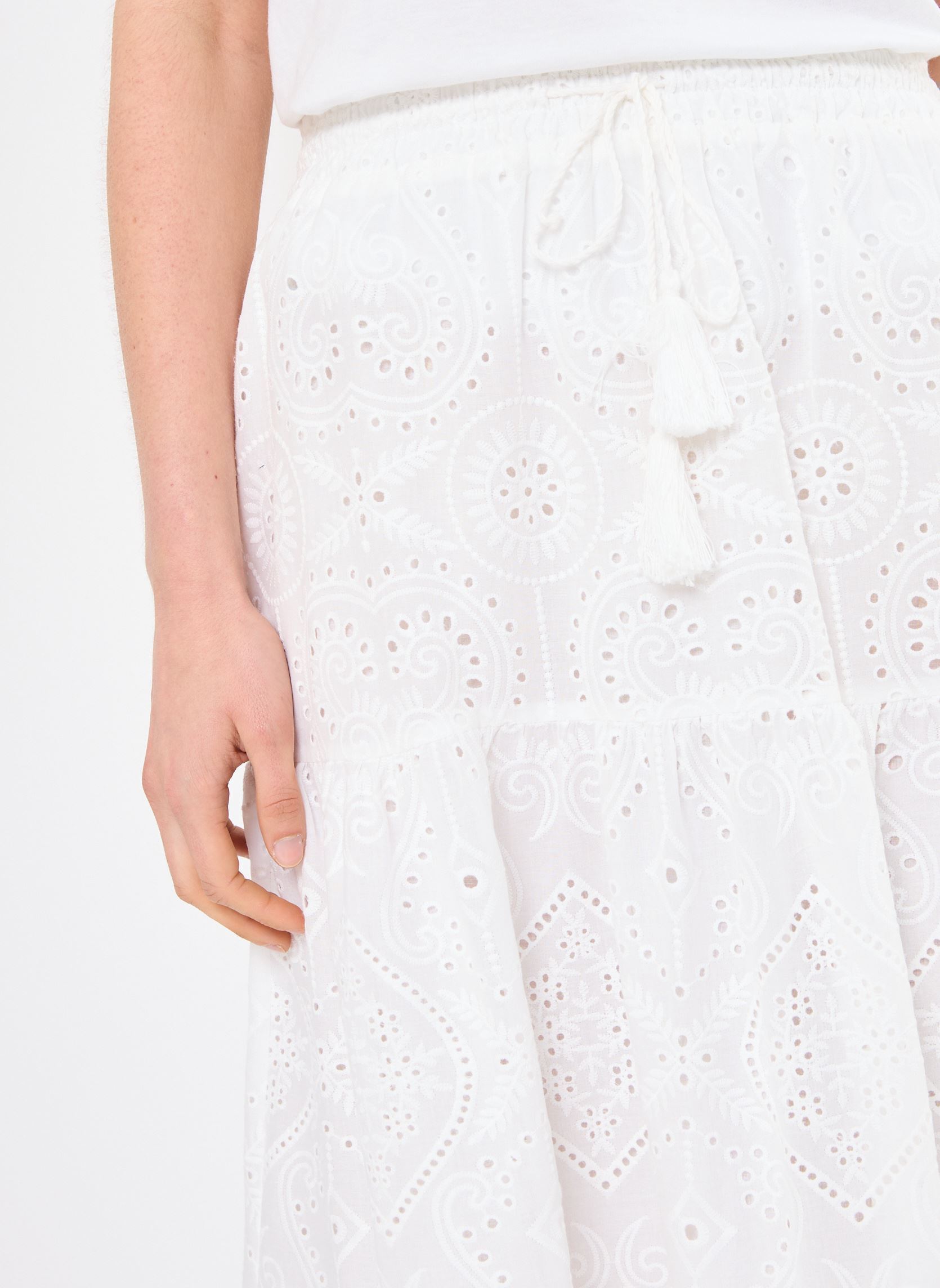 Lange rokken T1767DE dames wit Molly Bracken Lange rokken T1767DE dames wit WHITE