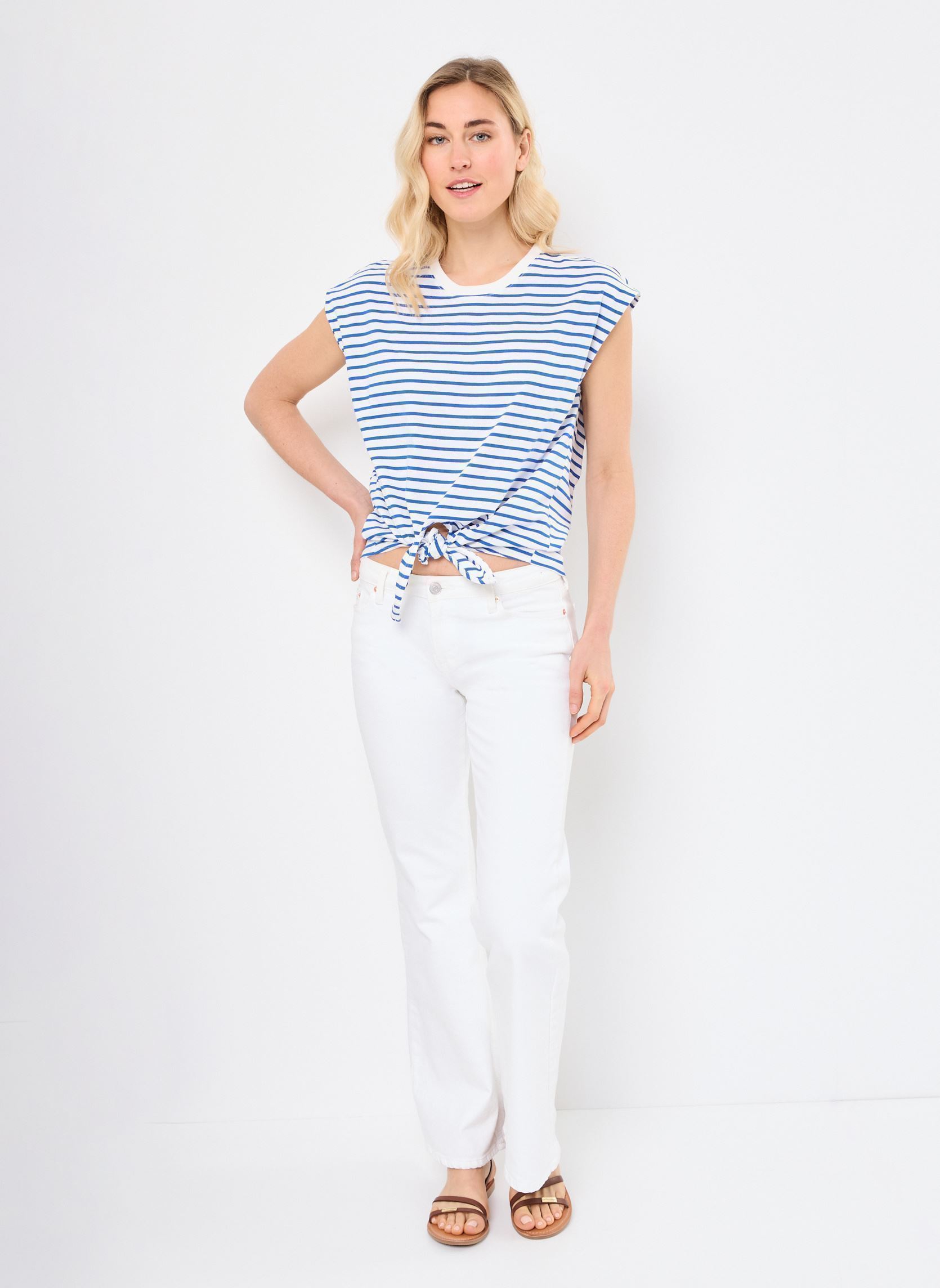 Hemdjes T2015DP dames meerkleurig Molly Bracken Hemdjes T2015DP dames meerkleurig BLUE/OFFWHITE