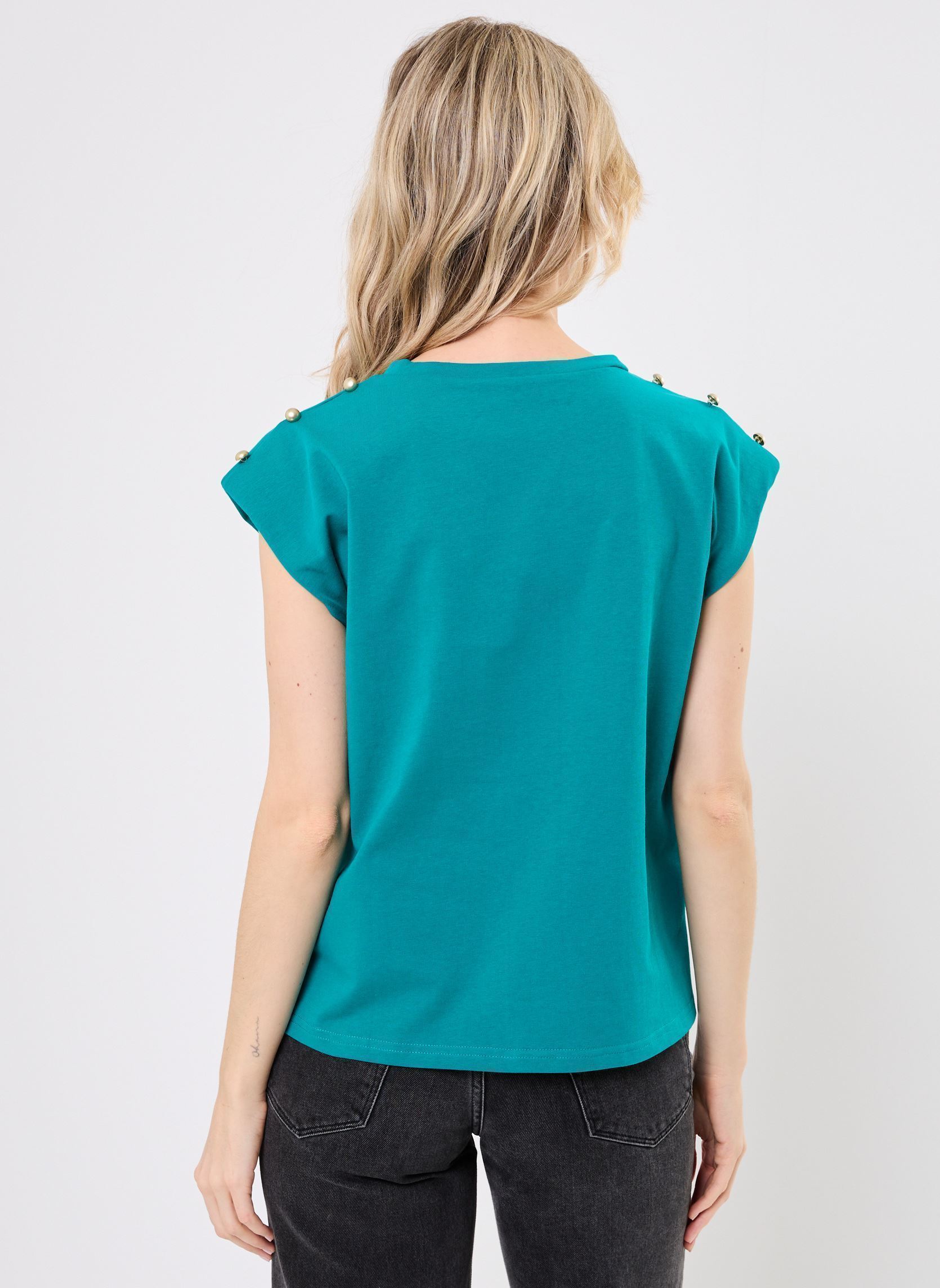 Tee-shirts manches courtes T2018DP femme vert Molly Bracken Tee-shirts manches courtes T2018DP femme vert EMERALD GREEN