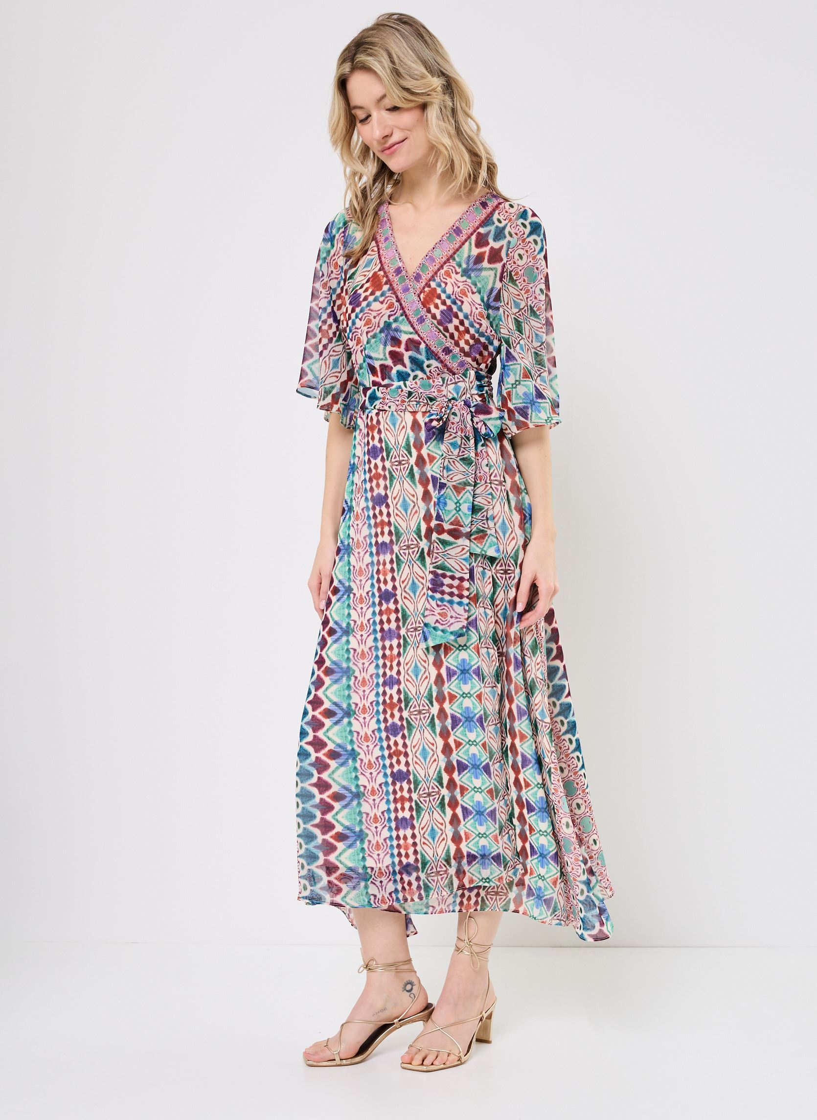 Robes longues T2030DP femme multicolore Molly Bracken Robes longues T2030DP femme multicolore MULTICO ELEA