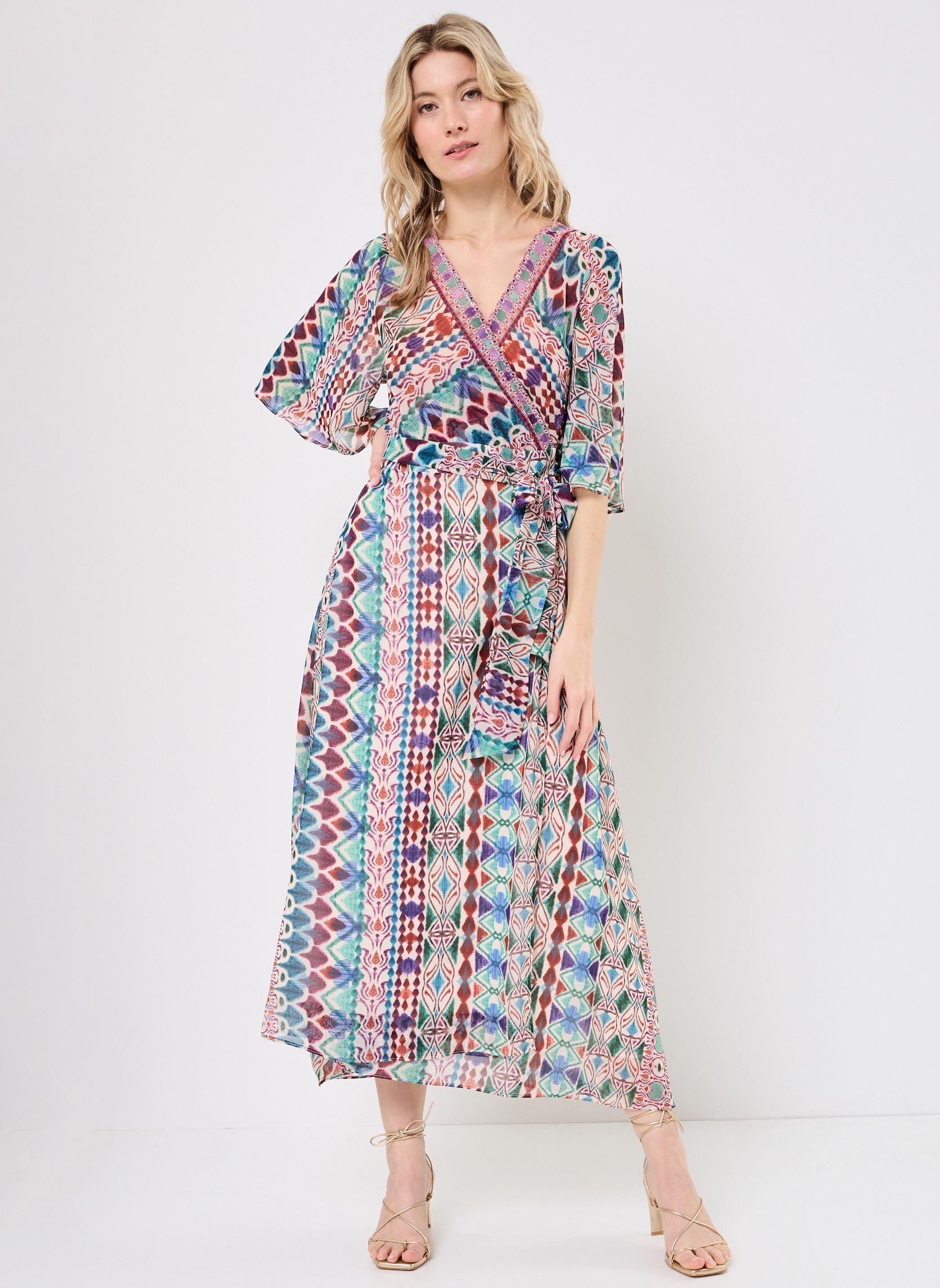 Robes longues T2030DP femme multicolore Molly Bracken Robes longues T2030DP femme multicolore MULTICO ELEA