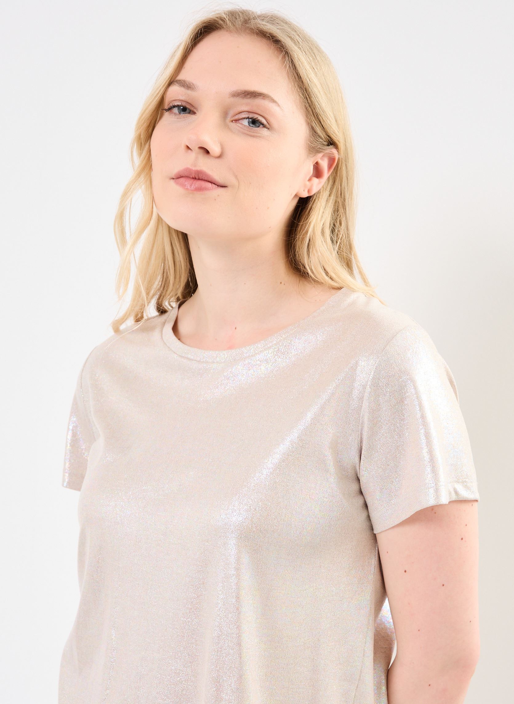 Tee-shirts manches courtes TS103DP femme beige Molly Bracken Tee-shirts manches courtes TS103DP femme beige BEIGE