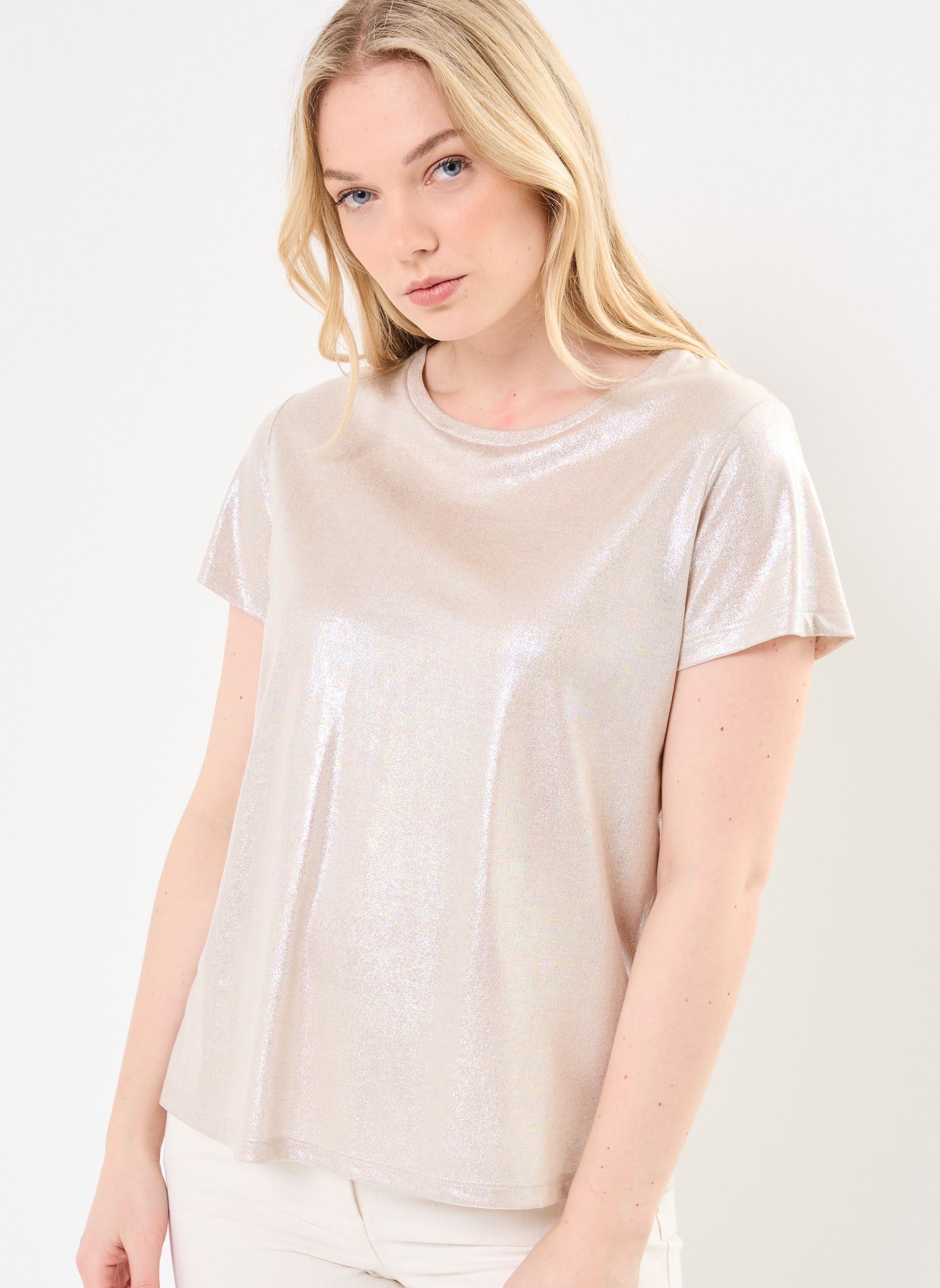 Tee-shirts manches courtes TS103DP femme beige Molly Bracken Tee-shirts manches courtes TS103DP femme beige BEIGE