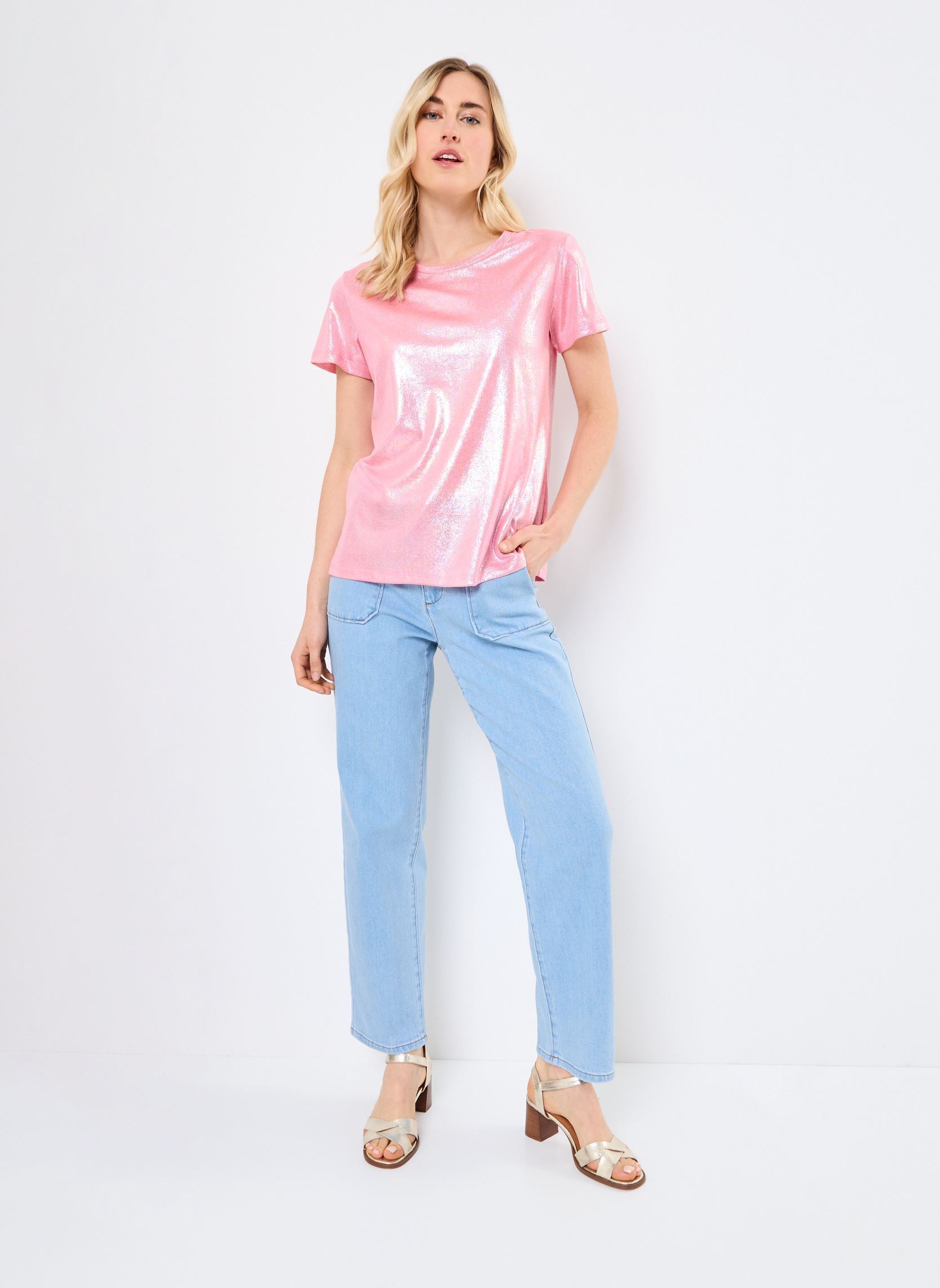 Kurzarm-T-Shirts TS103DP damen rosa Molly Bracken Kurzarm-T-Shirts TS103DP damen rosa PINK
