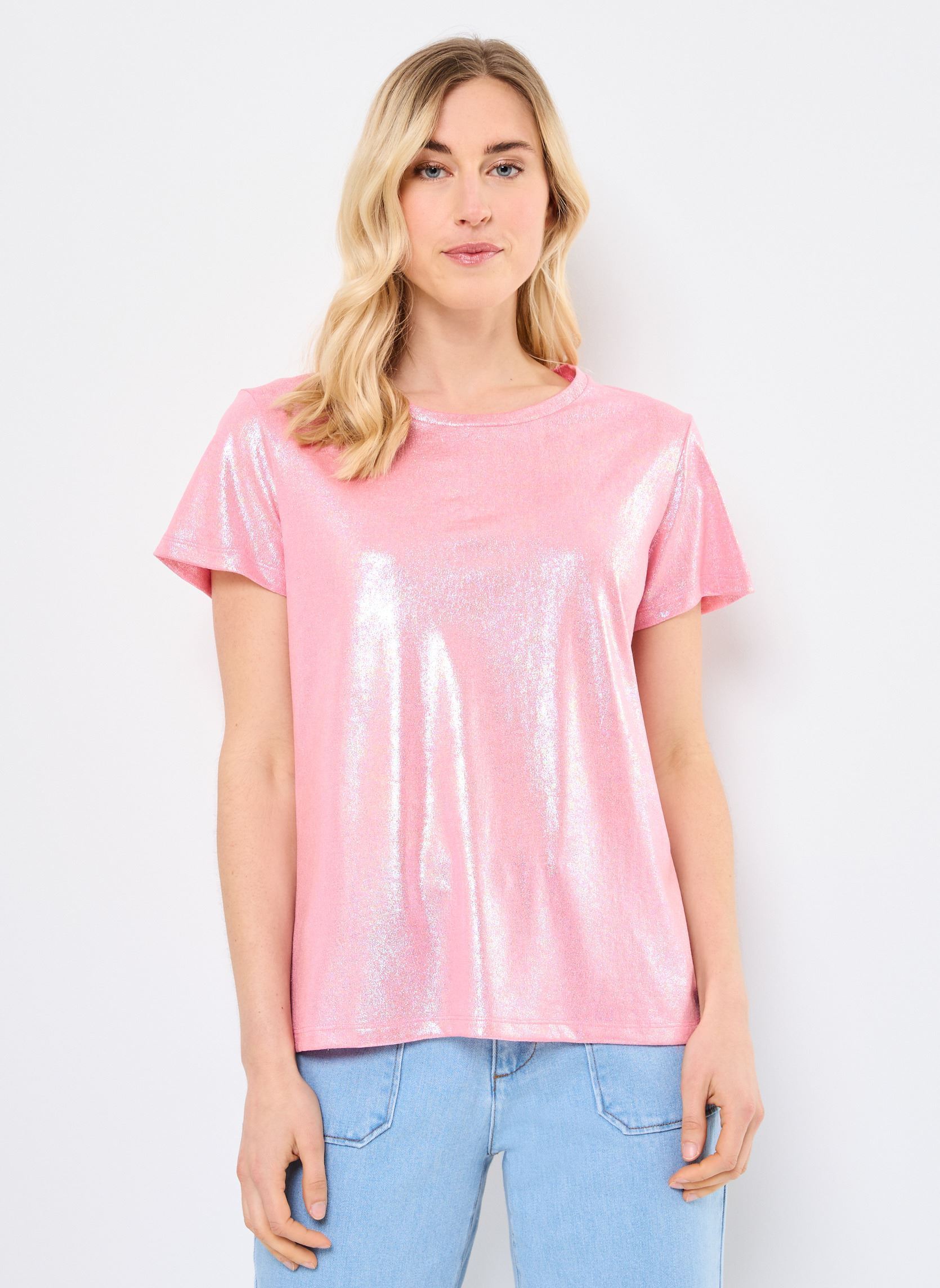 Kurzarm-T-Shirts TS103DP damen rosa Molly Bracken Kurzarm-T-Shirts TS103DP damen rosa PINK