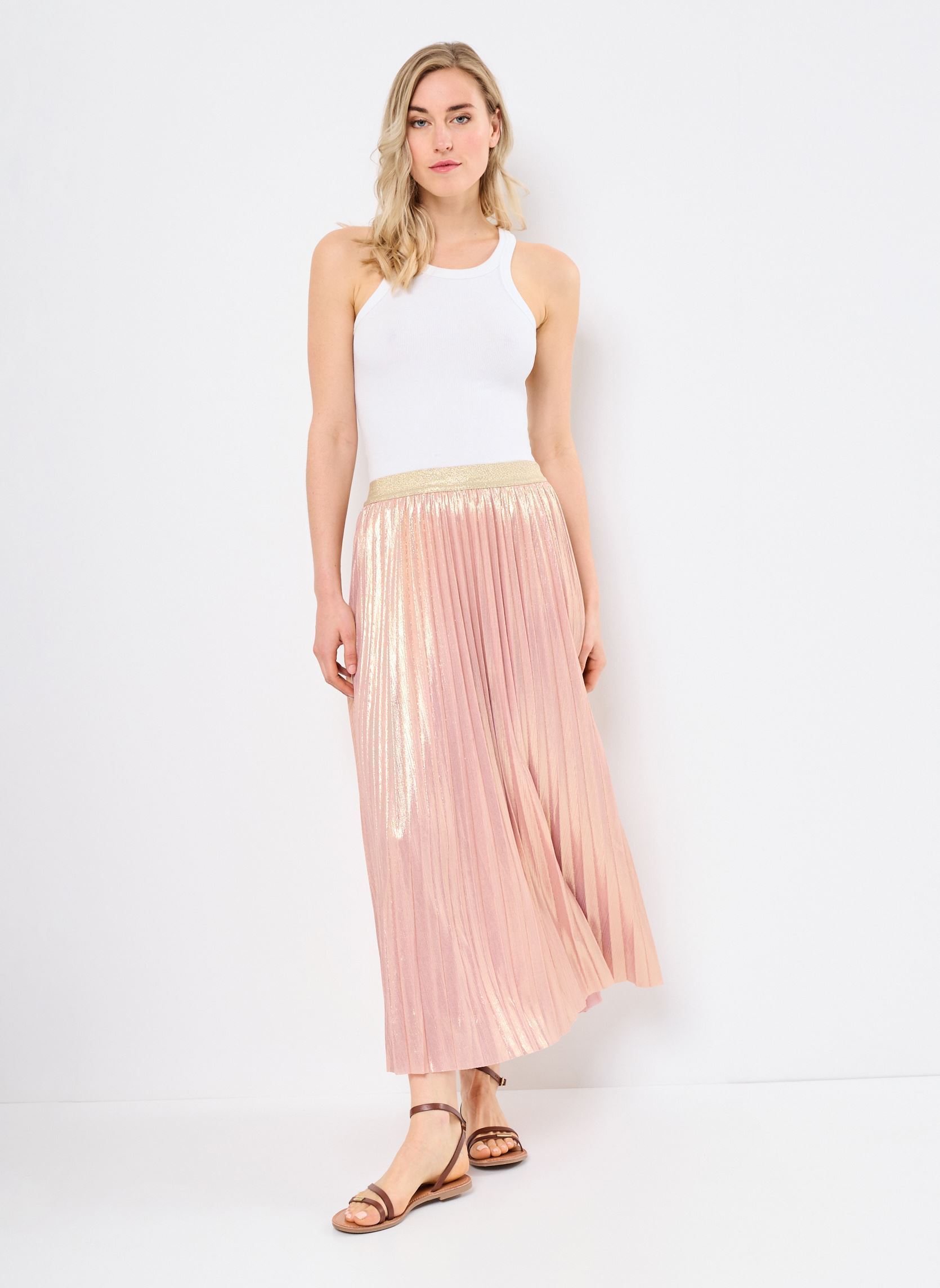 Jupes longues TW136DE femme rose Molly Bracken Jupes longues TW136DE femme rose LIGHT PINK
