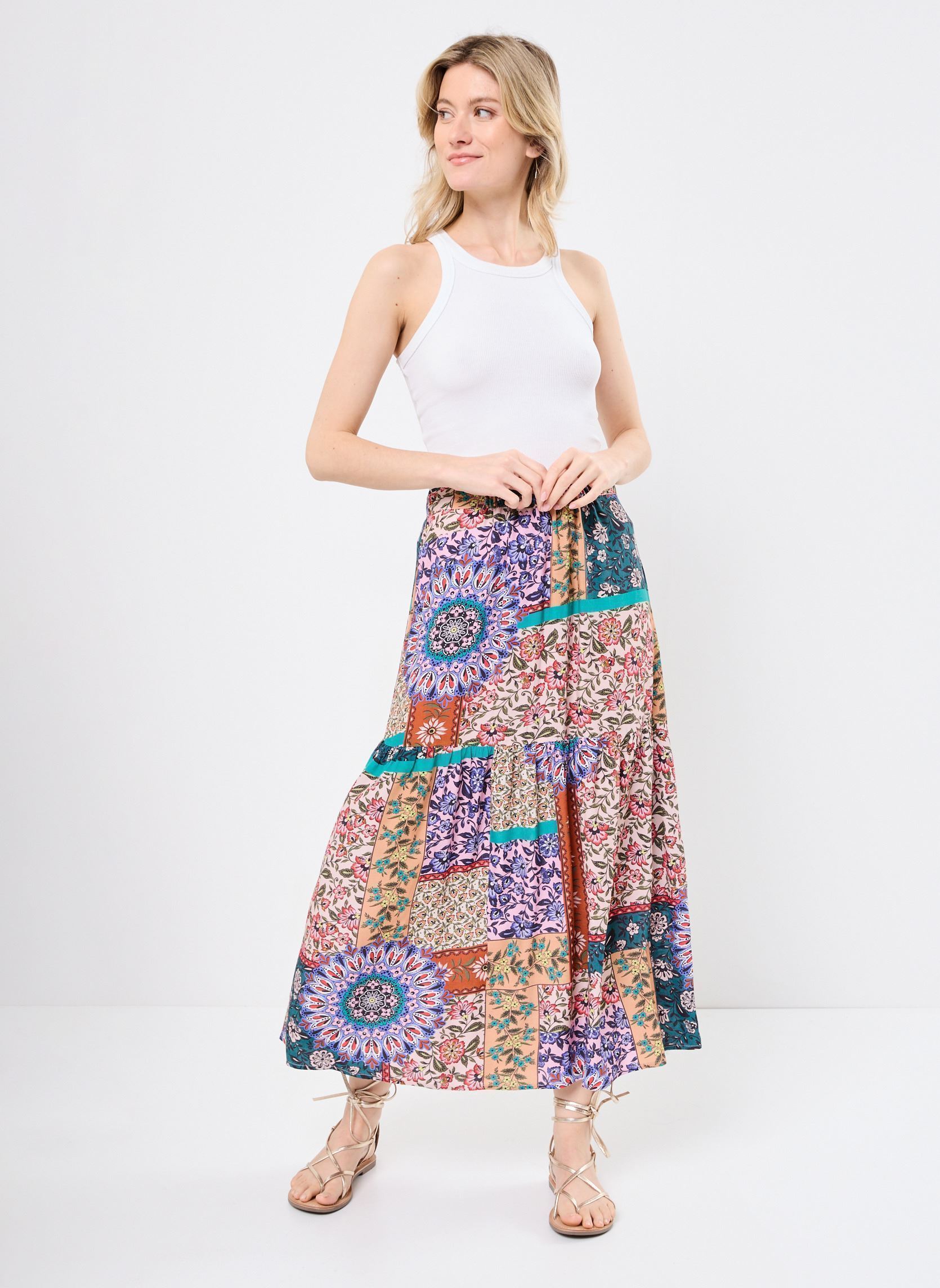 Jupes longues Z582ADE femme multicolore Molly Bracken Jupes longues Z582ADE femme multicolore MULTICO BANITA