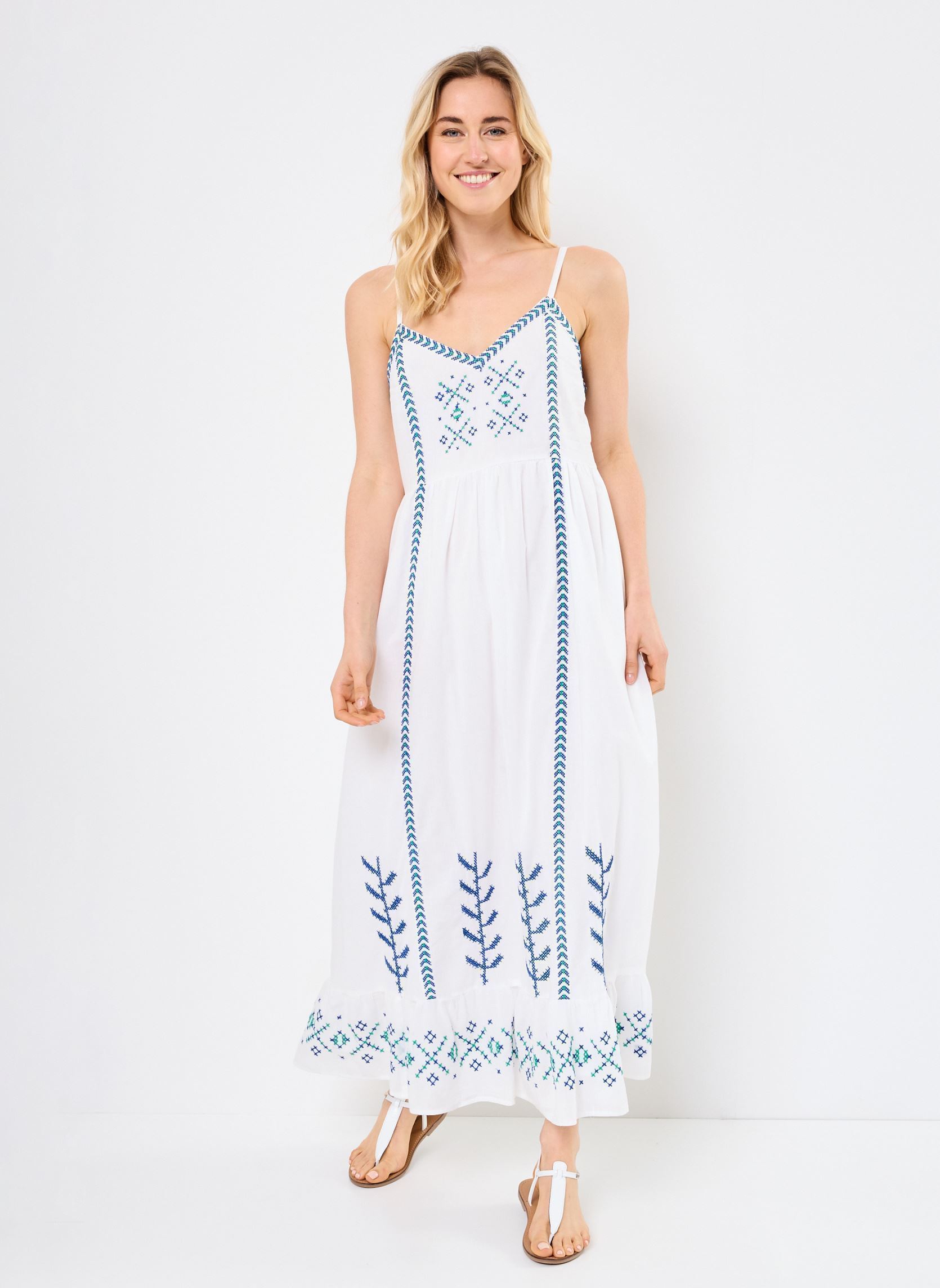 Lange Kleider Z593DE damen weiß Molly Bracken Lange Kleider Z593DE damen weiß WHITE
