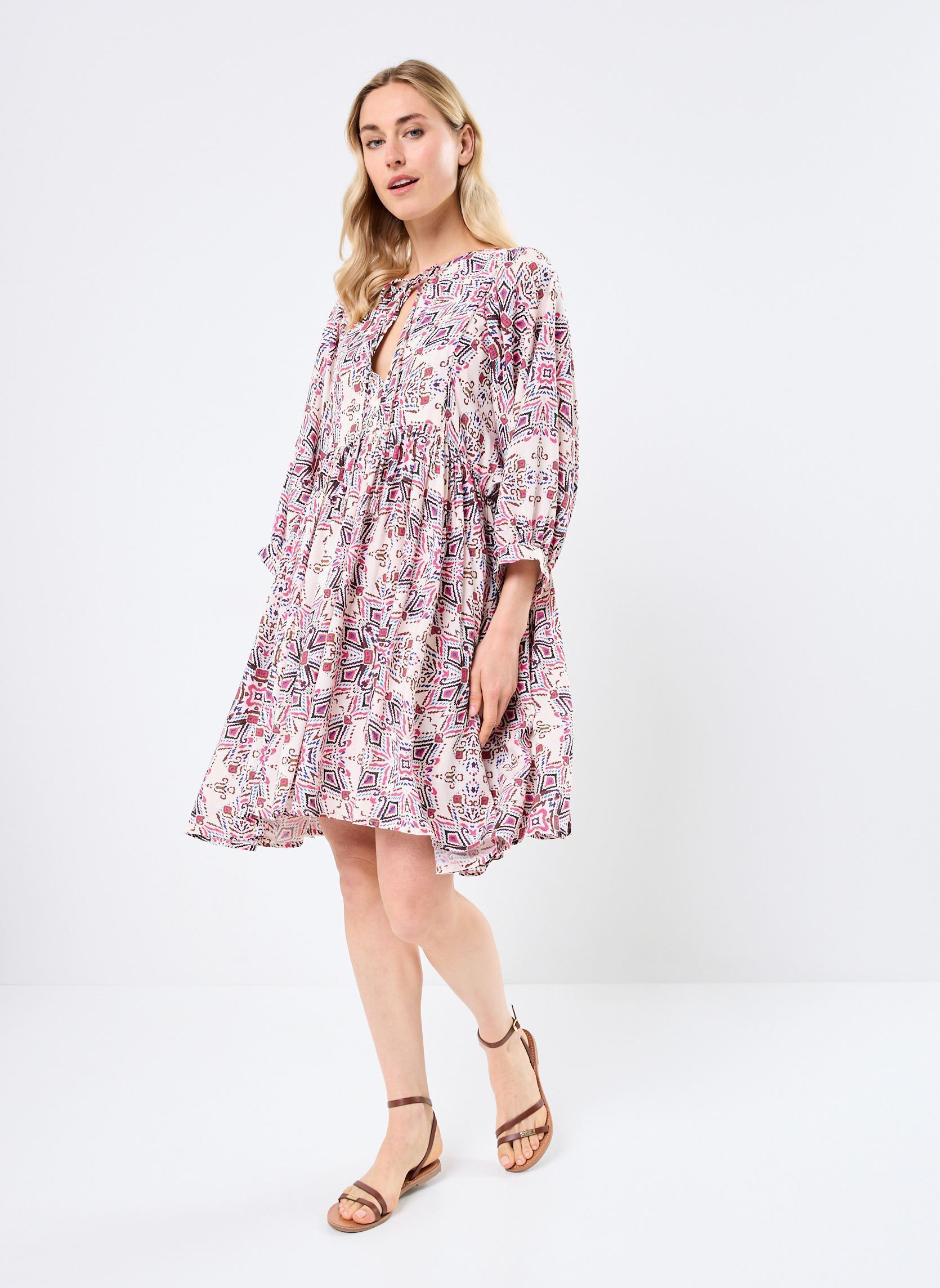 Vestidos Z597DE mujer multicolor Molly Bracken Vestidos Z597DE mujer multicolor CREAM PADMA