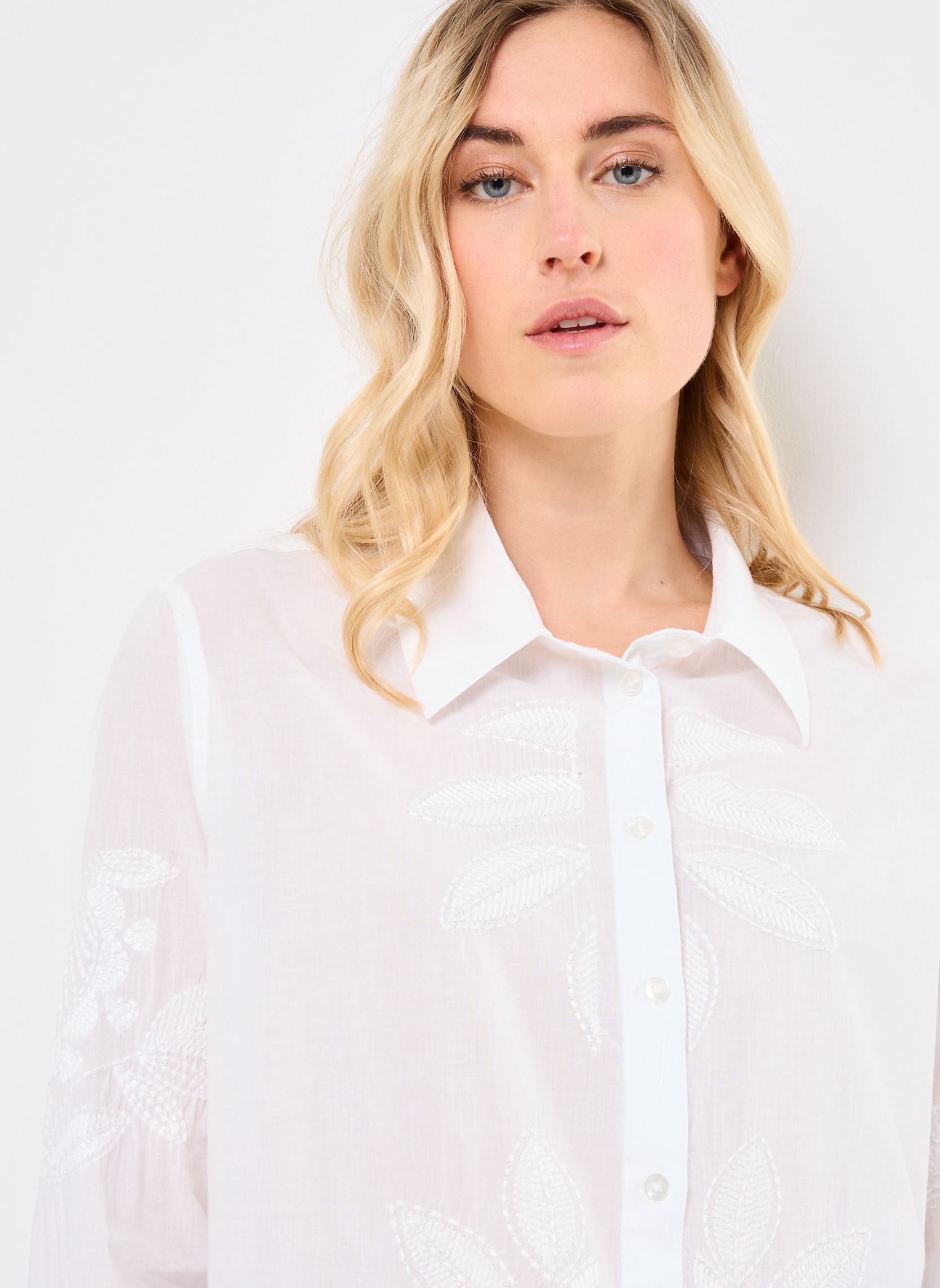 Langarm-Hemden Z630DE damen weiß Molly Bracken Langarm-Hemden Z630DE damen weiß WHITE