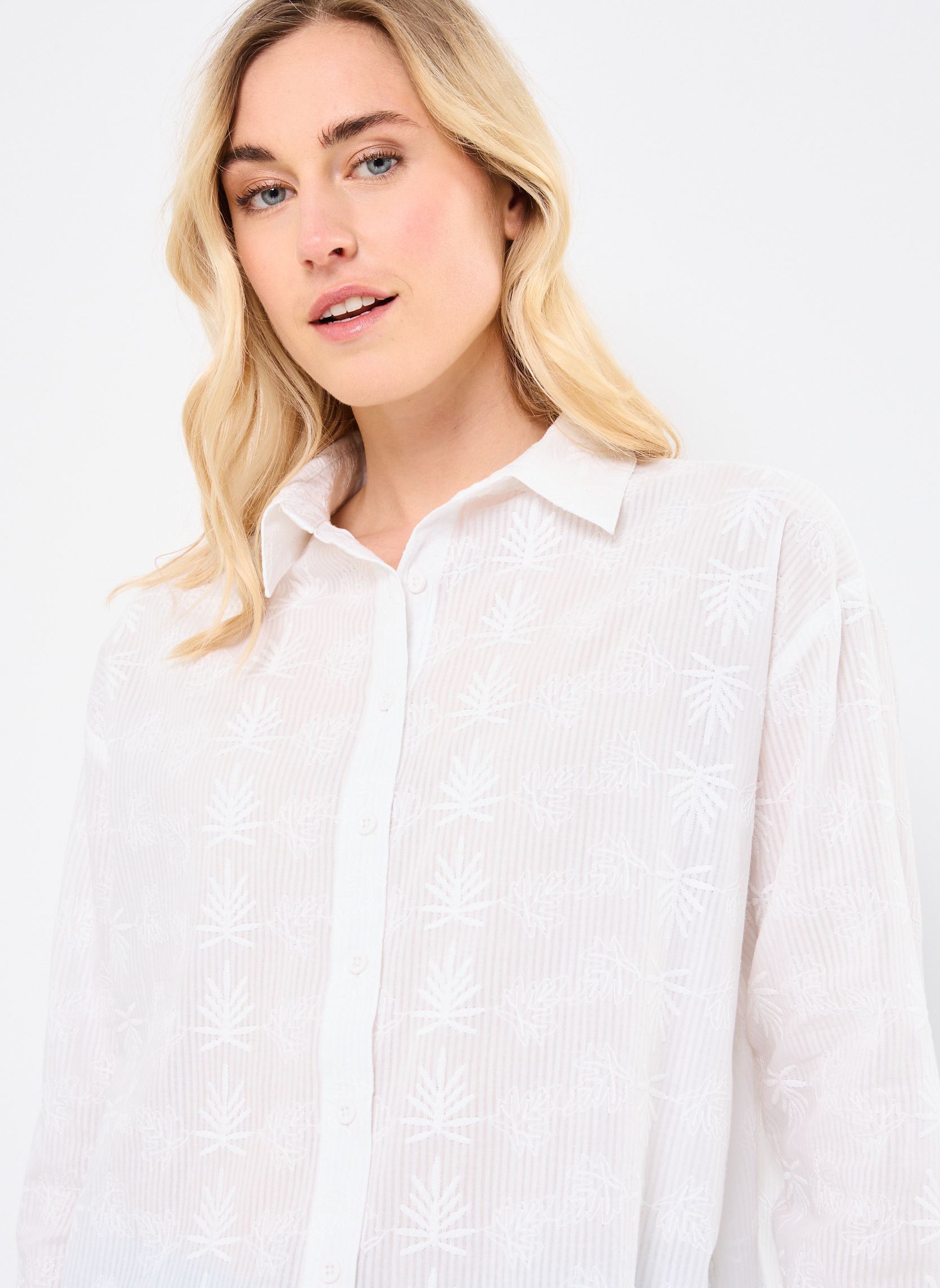 Camicie a maniche lunghe Z631DE donna bianco Molly Bracken Camicie a maniche lunghe Z631DE donna bianco WHITE