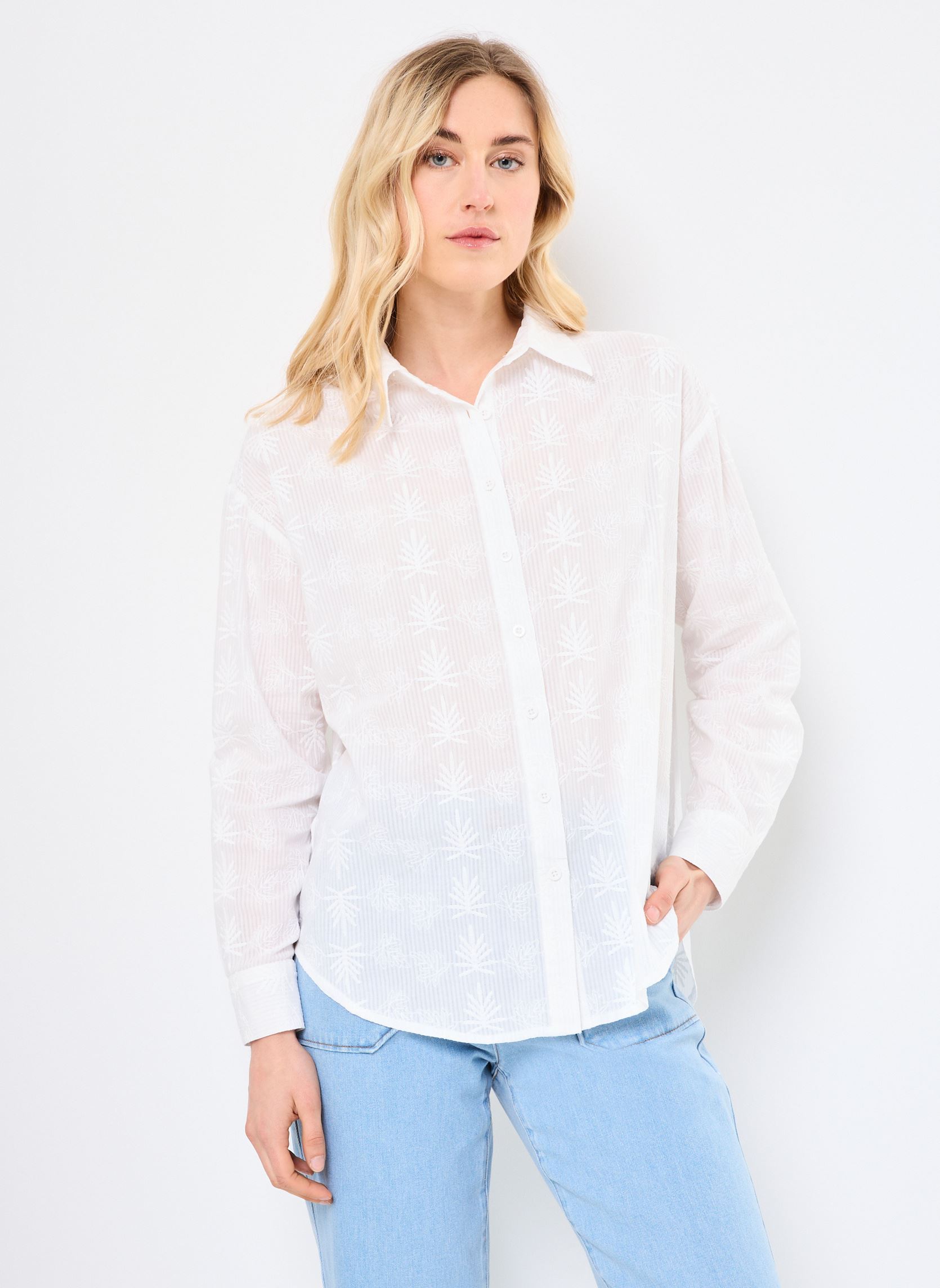 Camicie a maniche lunghe Z631DE donna bianco Molly Bracken Camicie a maniche lunghe Z631DE donna bianco WHITE