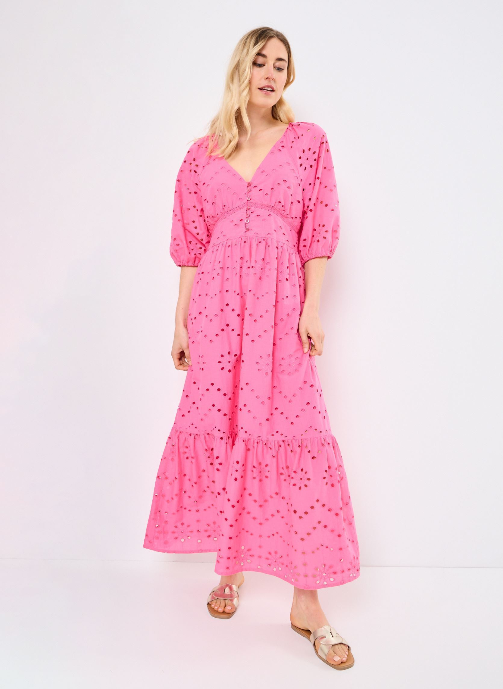Lange Kleider Z635DE damen rosa Molly Bracken Lange Kleider Z635DE damen rosa PINK
