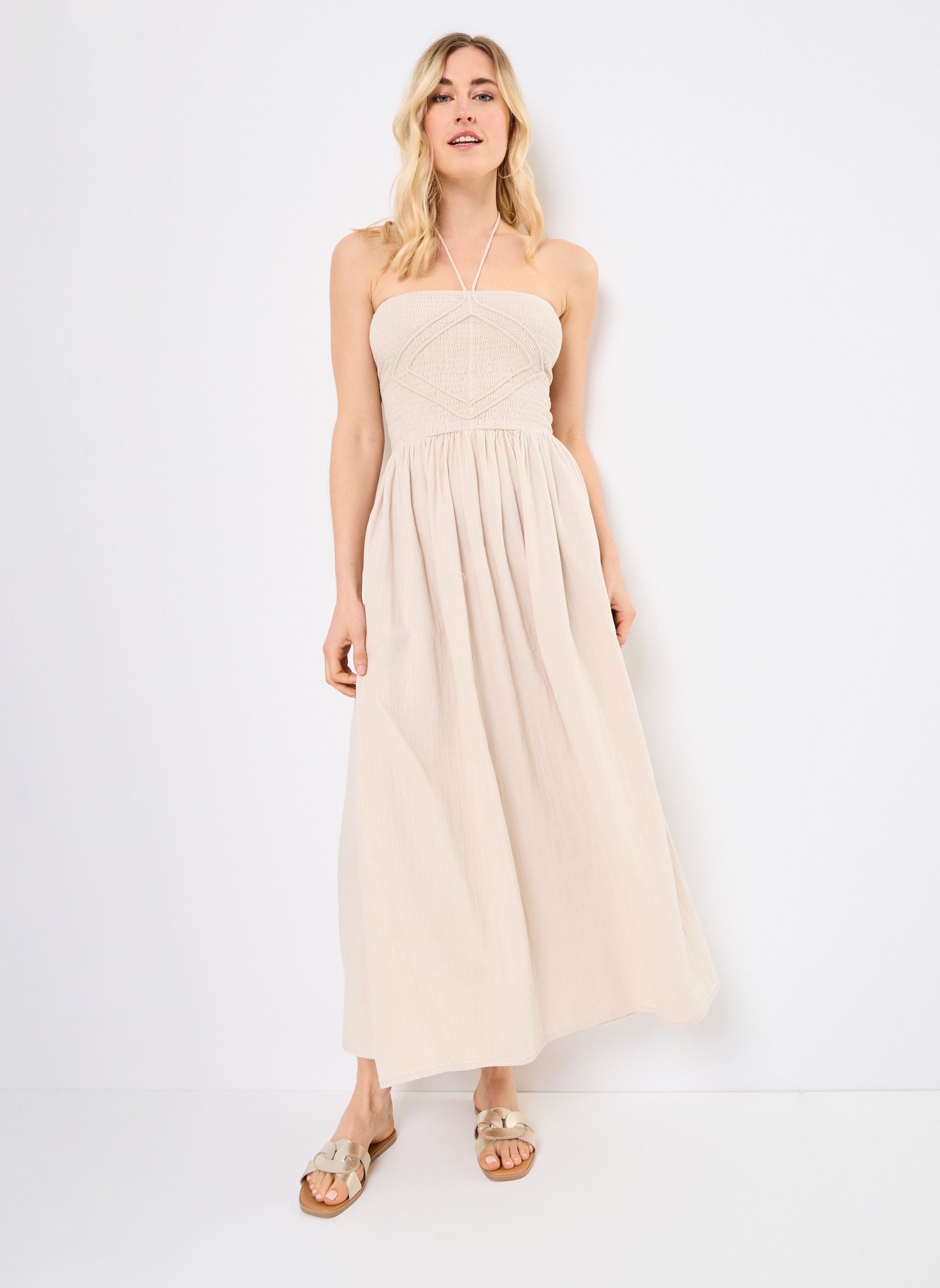 Vestidos Z651DE mujer beige Molly Bracken Vestidos Z651DE mujer beige BEIGE