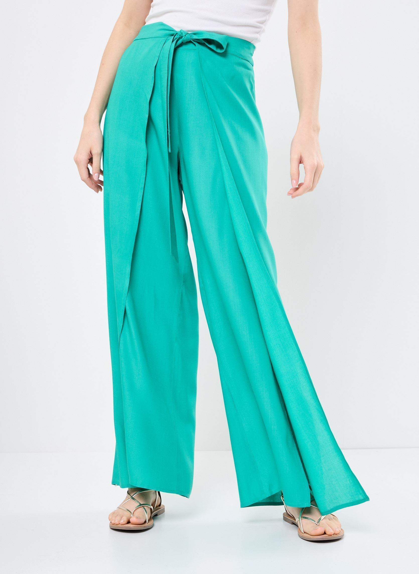 Pantalons larges ZB152ADE femme vert Molly Bracken Pantalons larges ZB152ADE femme vert EMERALD GREEN