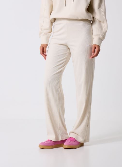 Puma Bas de jogging ESS ELEVATED High-Waist Straight Leg Rib femme blanc