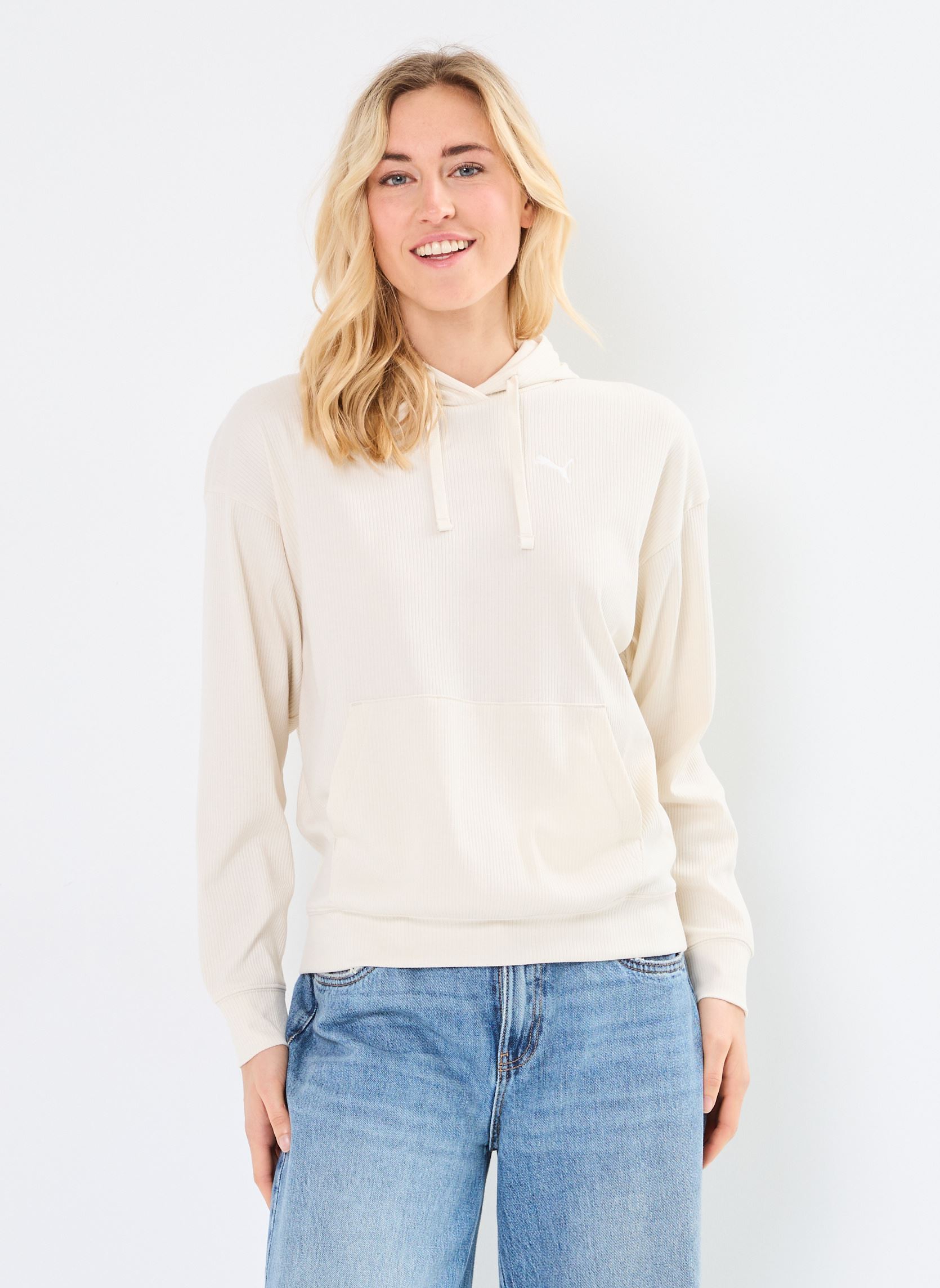 Sweat shirt Puma ESS ELEVATED RIB HOODIE EU - vue 2