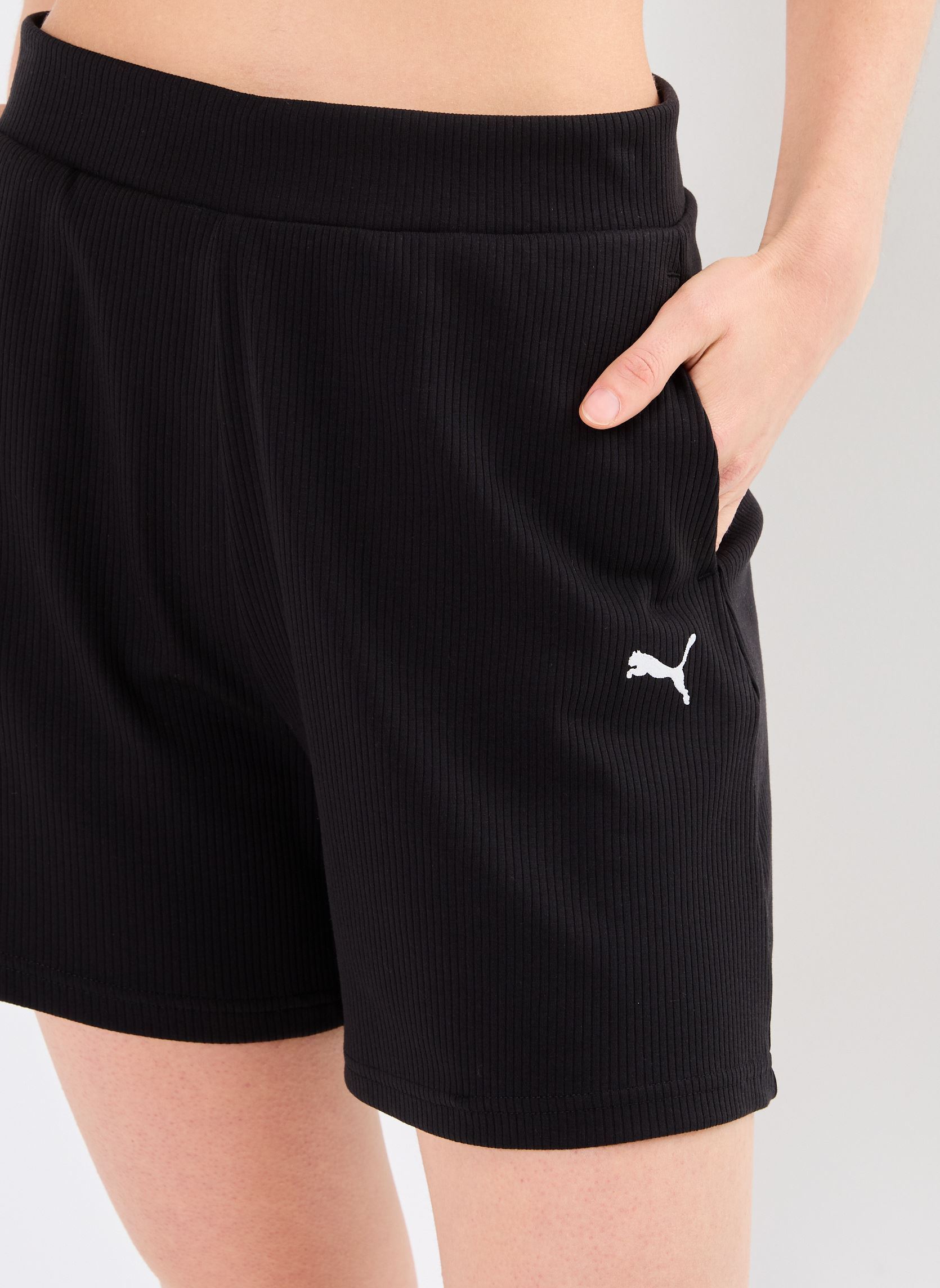 Shorts ESS ELEVATED High-Rise Rib Shorts 5 femme noir Puma Shorts ESS ELEVATED High-Rise Rib Shorts 5 femme noir Puma Black