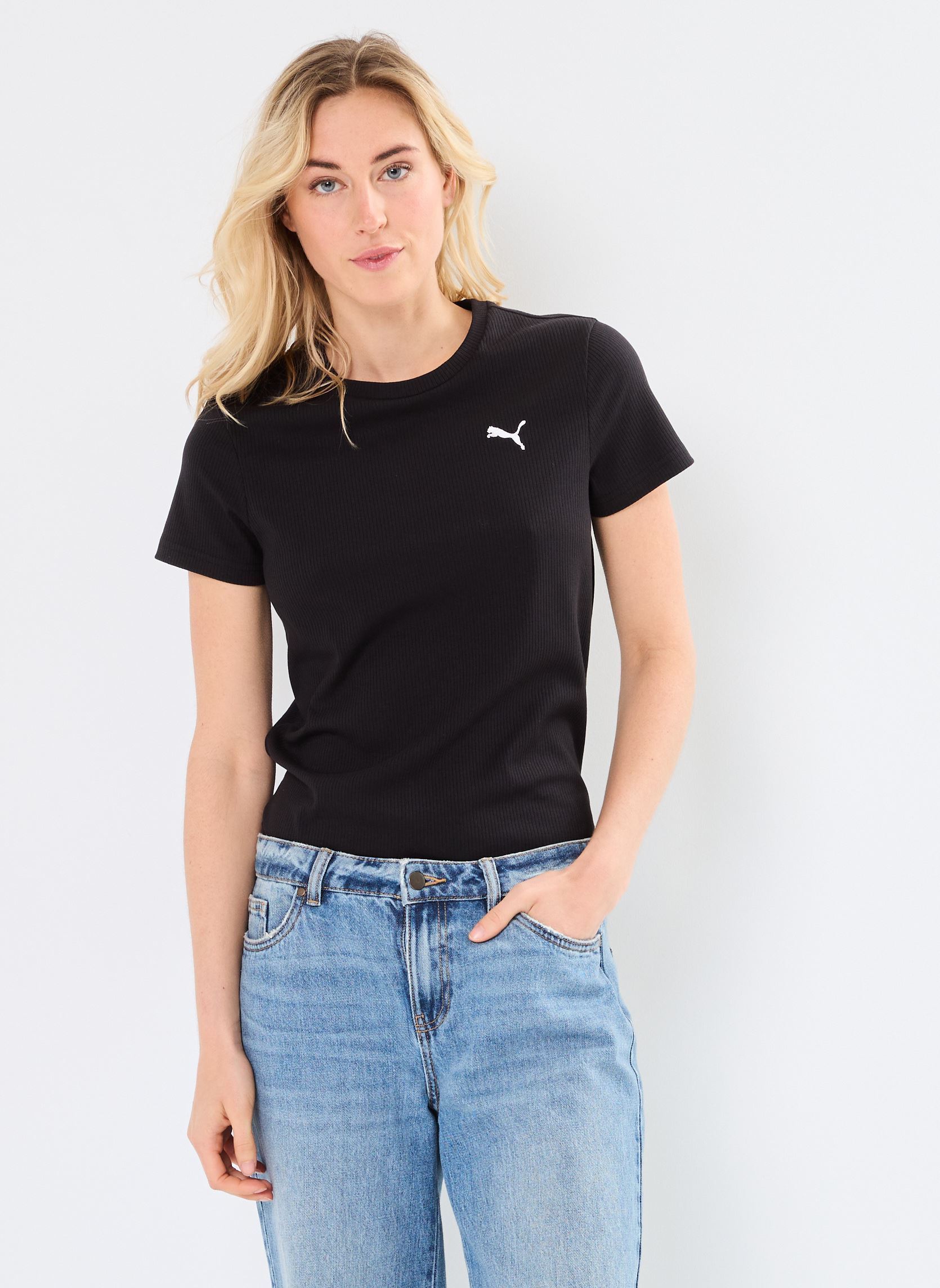 Vêtements Puma ESS ELEVATED Rib Tee pour Femme Vêtements Puma ESS ELEVATED Rib Tee pour Femme