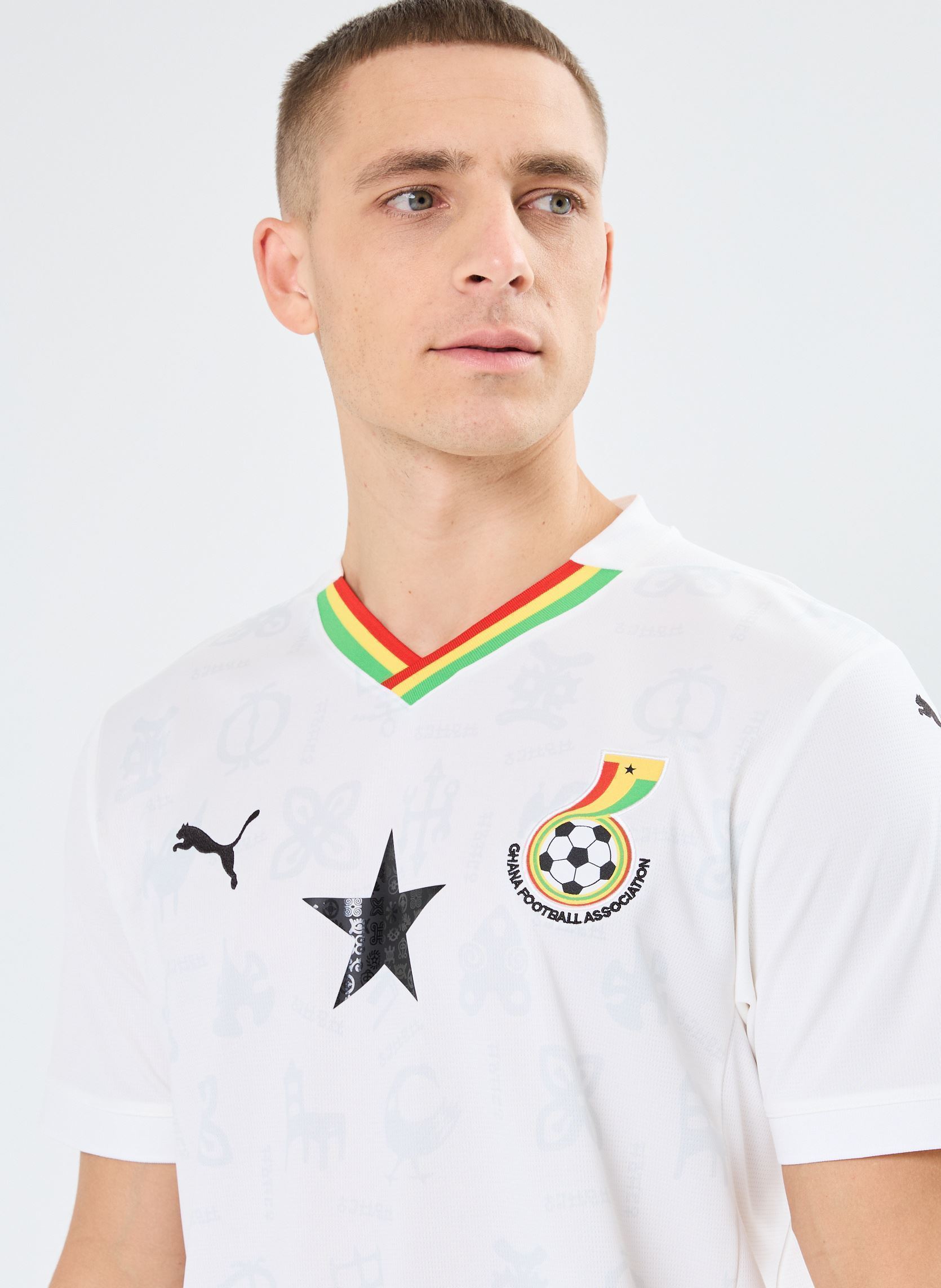 Tee-shirts manches courtes GFA Home Jersey Replica homme jaune Puma Tee-shirts manches courtes GFA Home Jersey Replica homme jaune PUMA White-Pelé Yellow