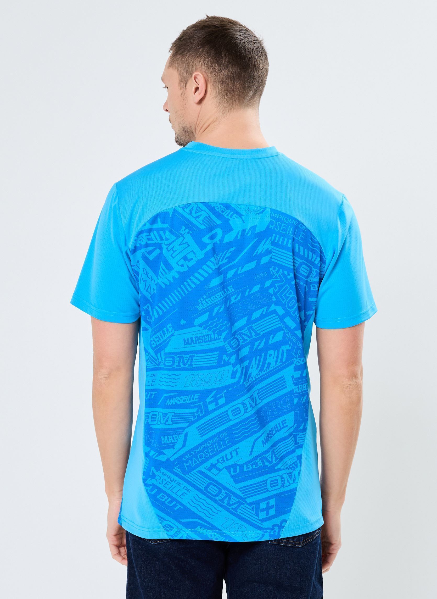 Tee-shirts manches courtes OM Prematch SS Jersey homme bleu Puma Tee-shirts manches courtes OM Prematch SS Jersey homme bleu BLEU AZUR-FROSTED DEW
