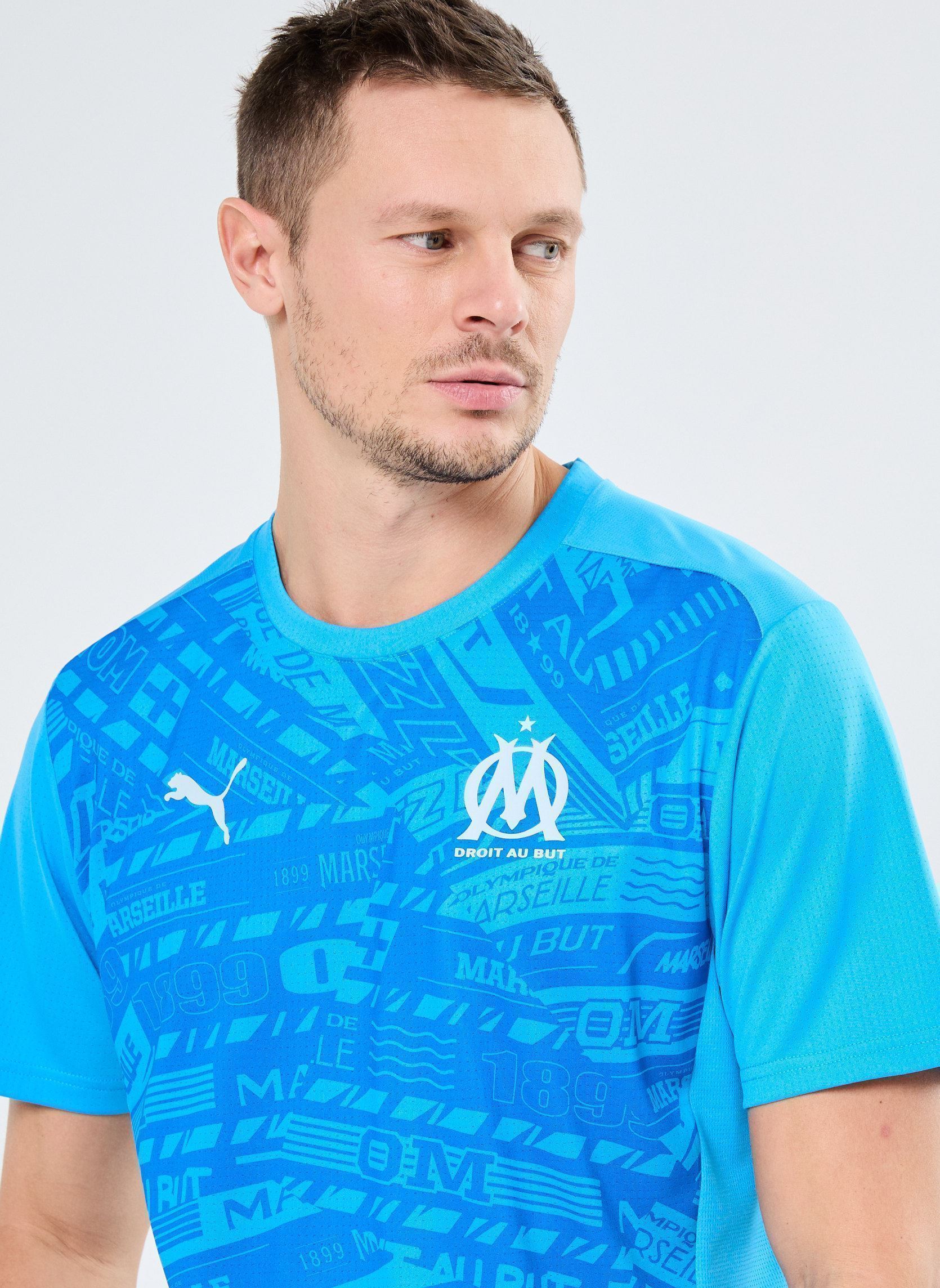 Tee-shirts manches courtes OM Prematch SS Jersey homme bleu Puma Tee-shirts manches courtes OM Prematch SS Jersey homme bleu BLEU AZUR-FROSTED DEW
