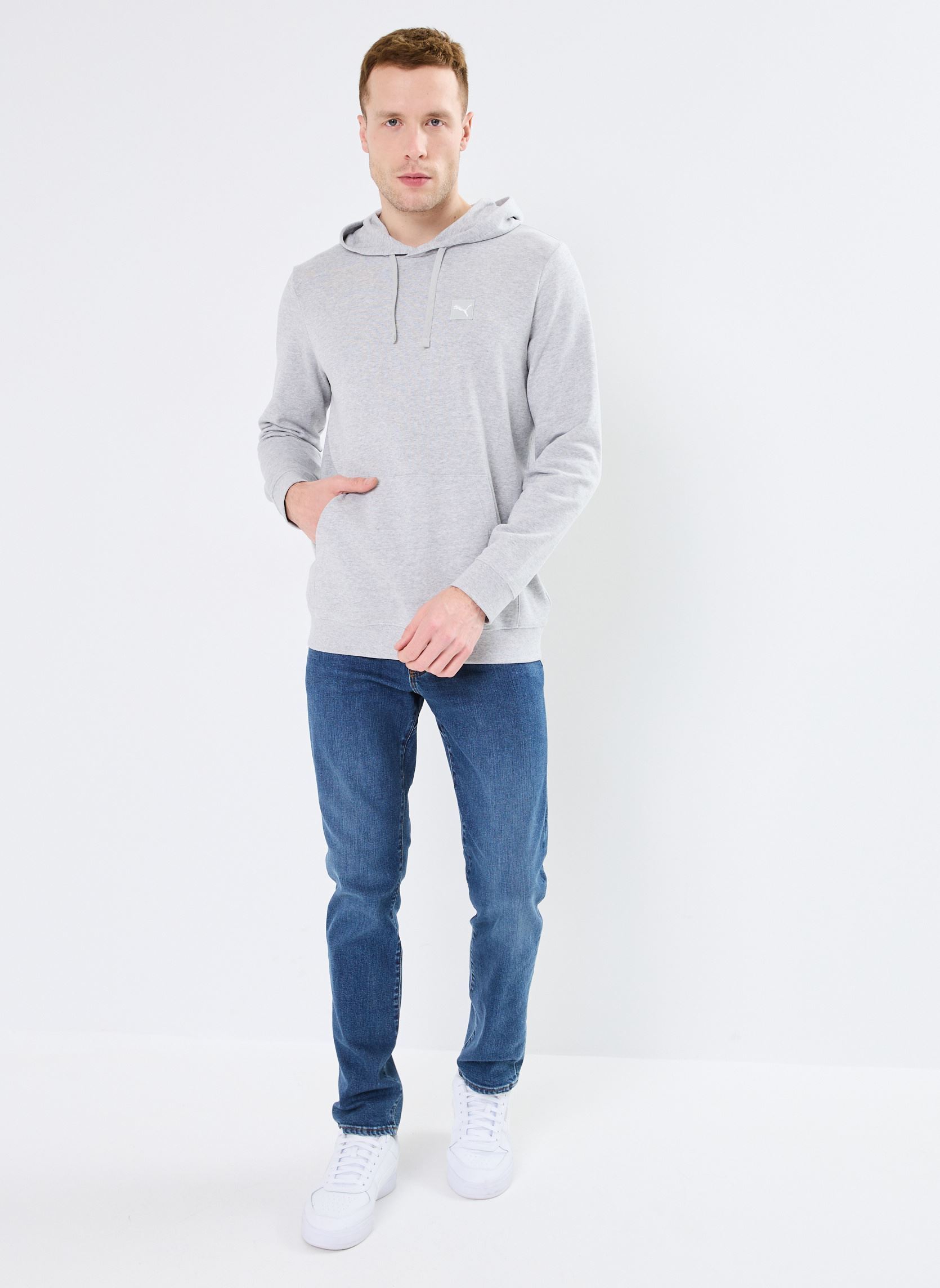 Felpe con cappuccio ESS ELEVATED Hoodie TR uomo grigio Puma Felpe con cappuccio ESS ELEVATED Hoodie TR uomo grigio Light Gray Heather