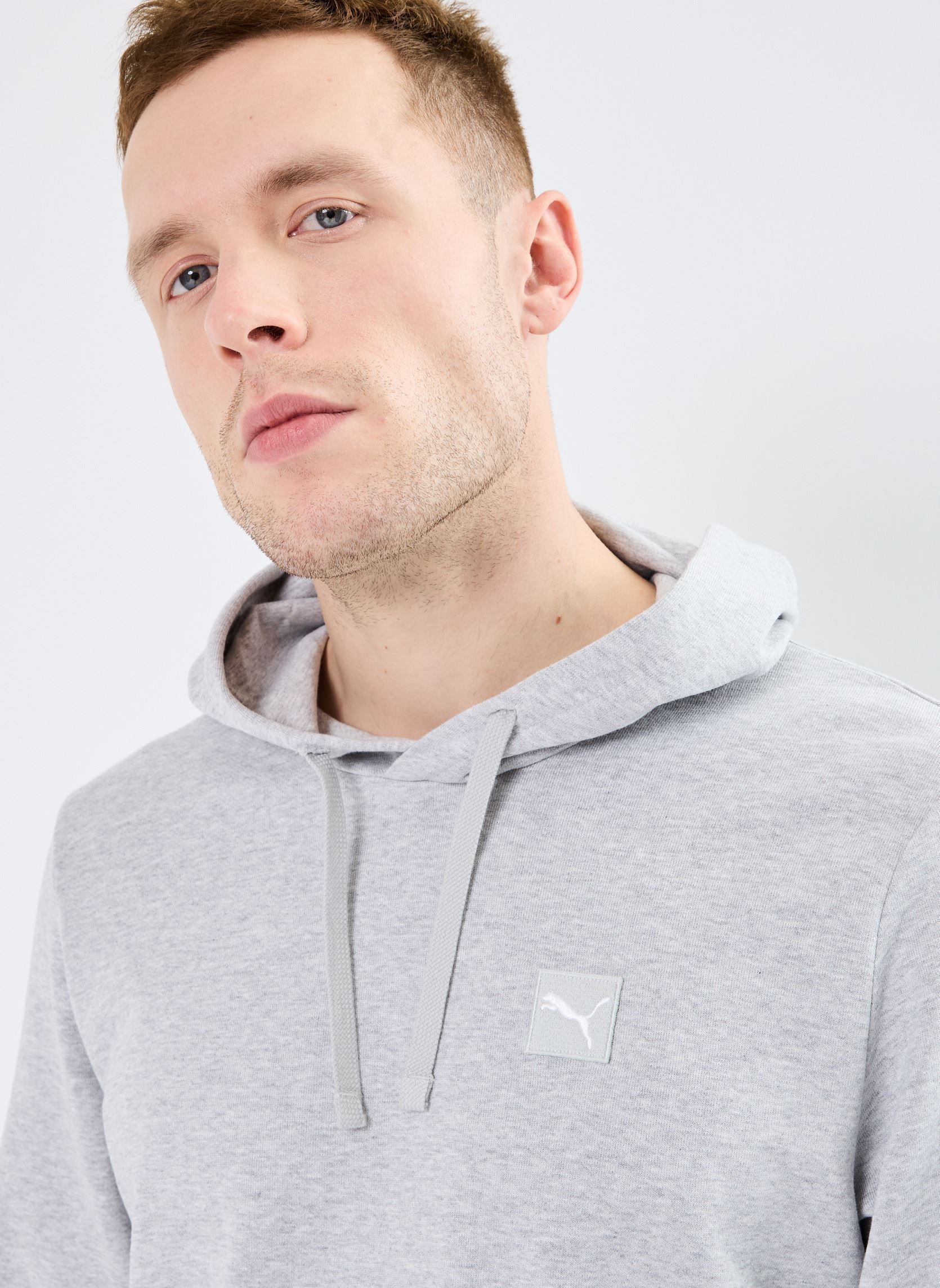 Felpe con cappuccio ESS ELEVATED Hoodie TR uomo grigio Puma Felpe con cappuccio ESS ELEVATED Hoodie TR uomo grigio Light Gray Heather