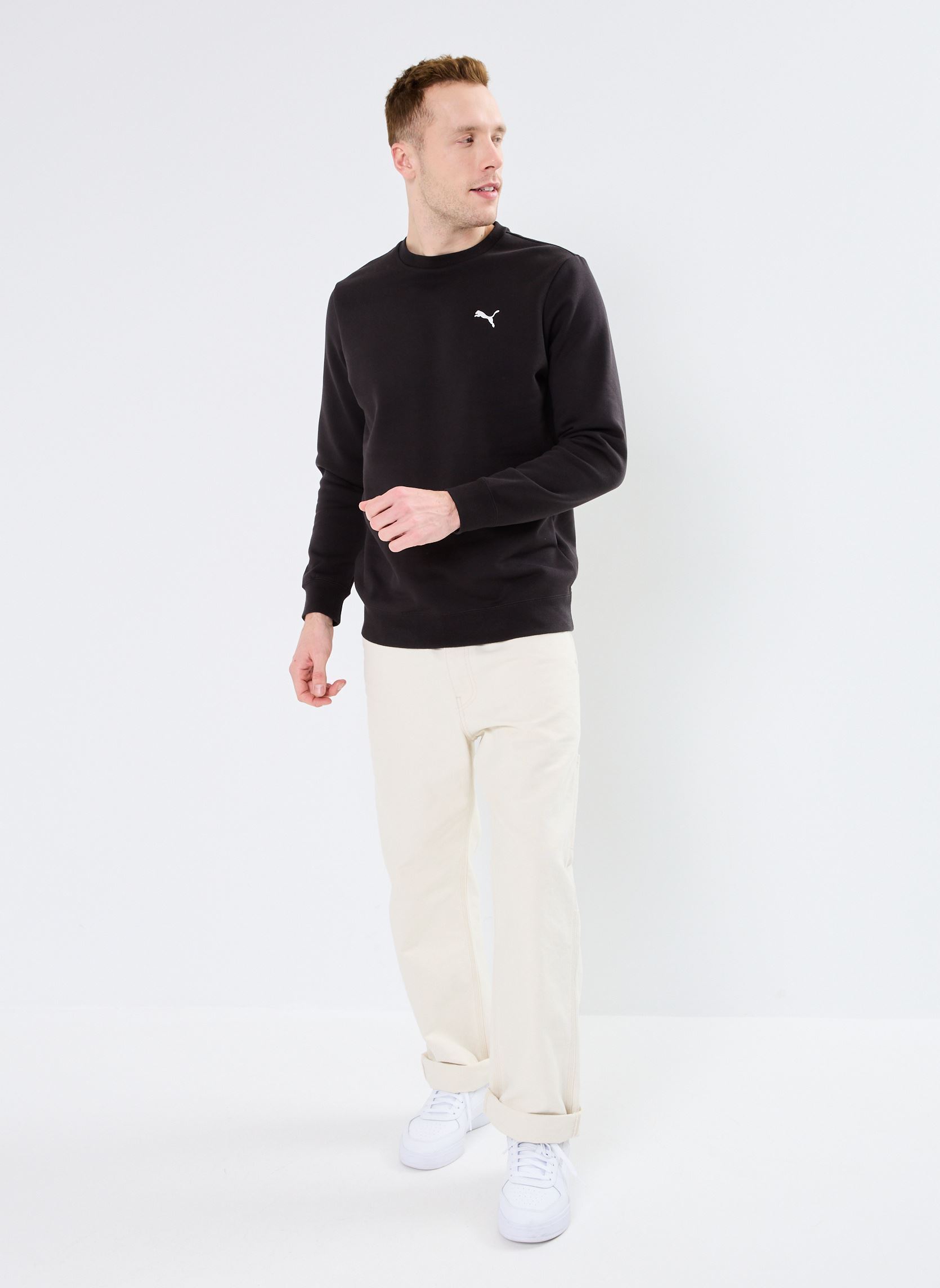Sweats ESS Crew FL homme noir Puma Sweats ESS Crew FL homme noir Puma Black