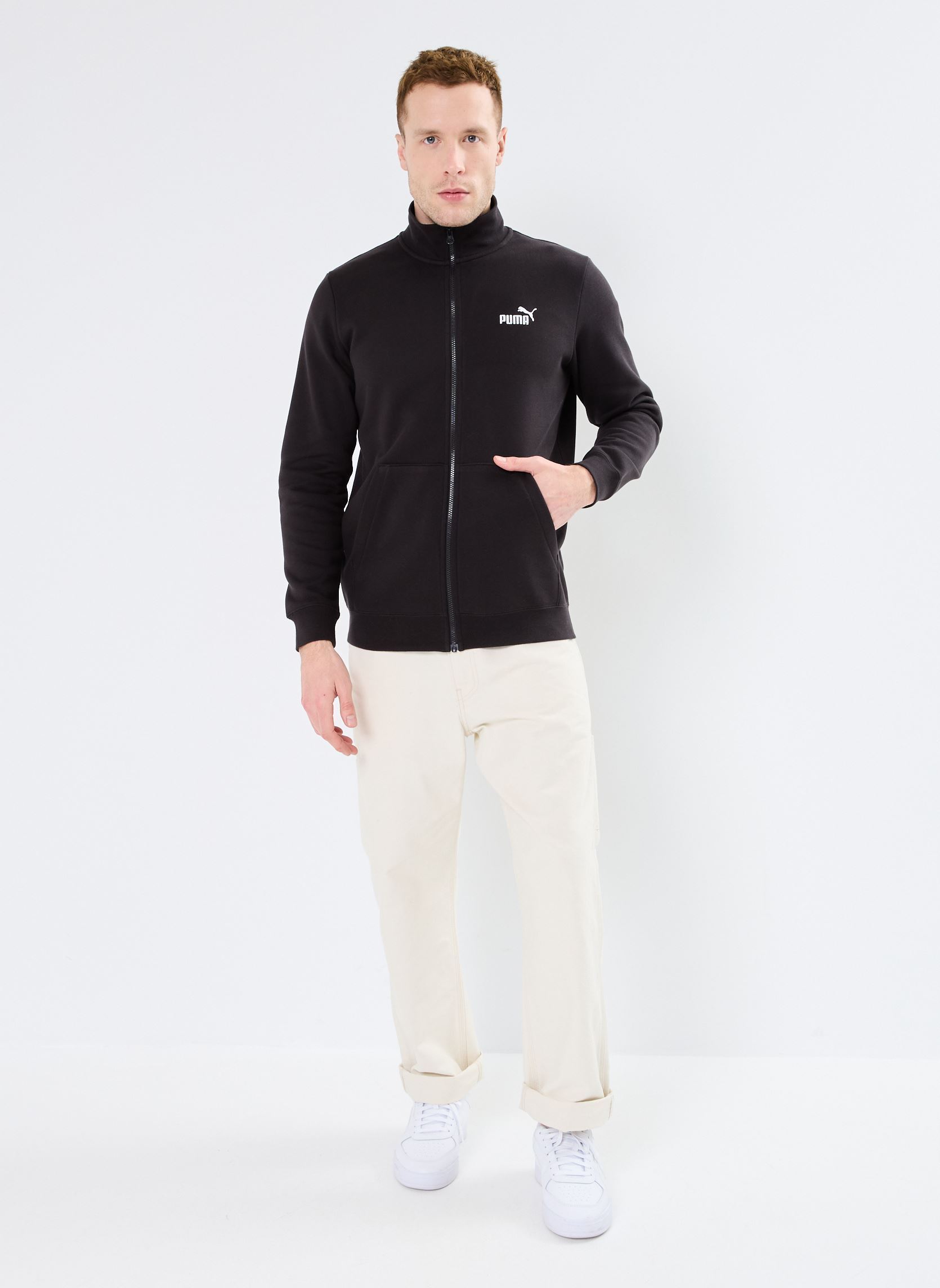 Chaquetas de chándal ESS No. 1 Logo Track Jacket FL hombre negro Puma Chaquetas de chándal ESS No. 1 Logo Track Jacket FL hombre negro Puma Black