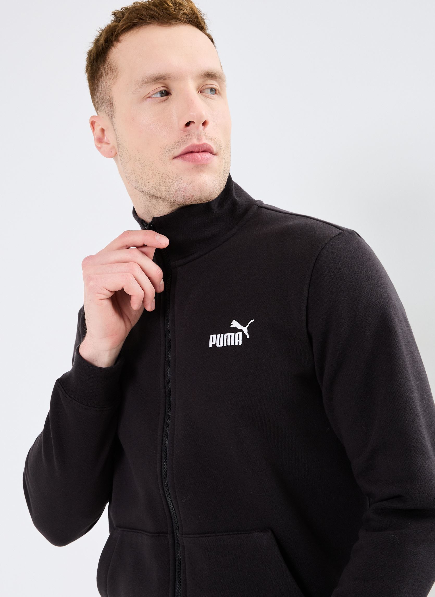 Chaquetas de chándal ESS No. 1 Logo Track Jacket FL hombre negro Puma Chaquetas de chándal ESS No. 1 Logo Track Jacket FL hombre negro Puma Black