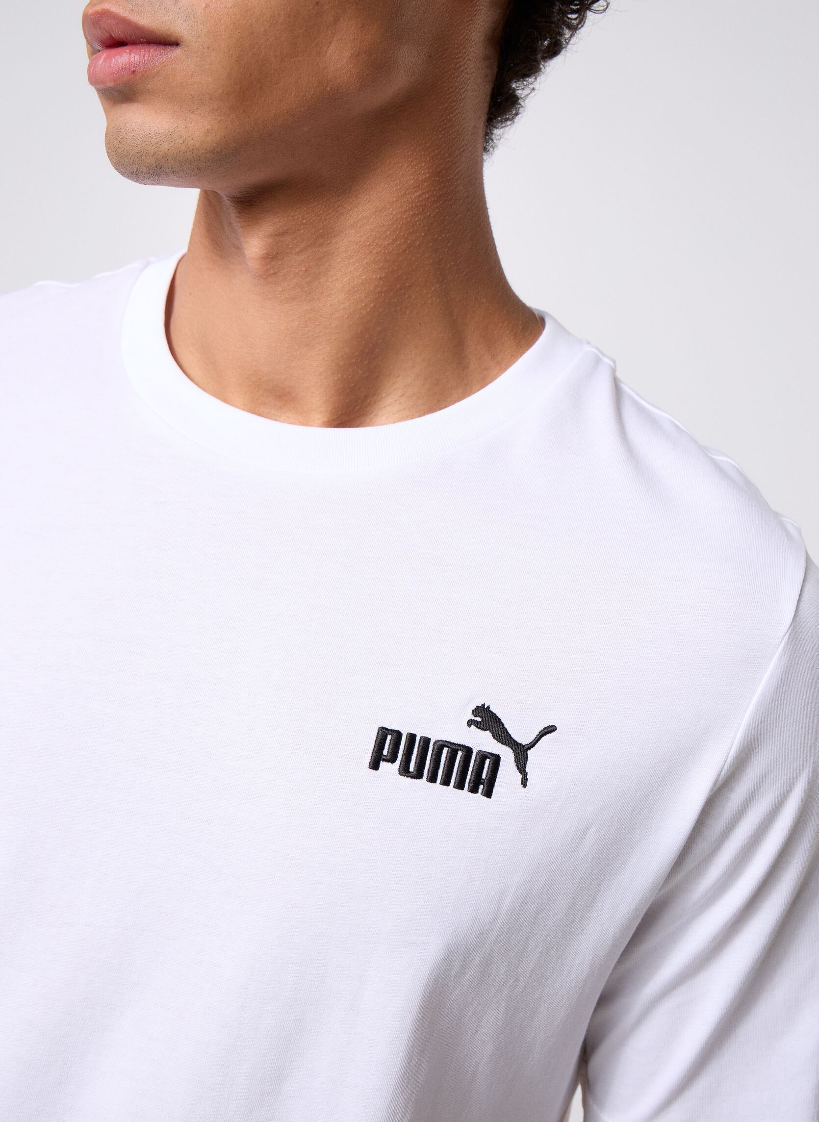 Tee-shirts manches courtes ESS Small No. 1 Logo Tee homme bleu Puma Tee-shirts manches courtes ESS Small No. 1 Logo Tee homme bleu Puma White