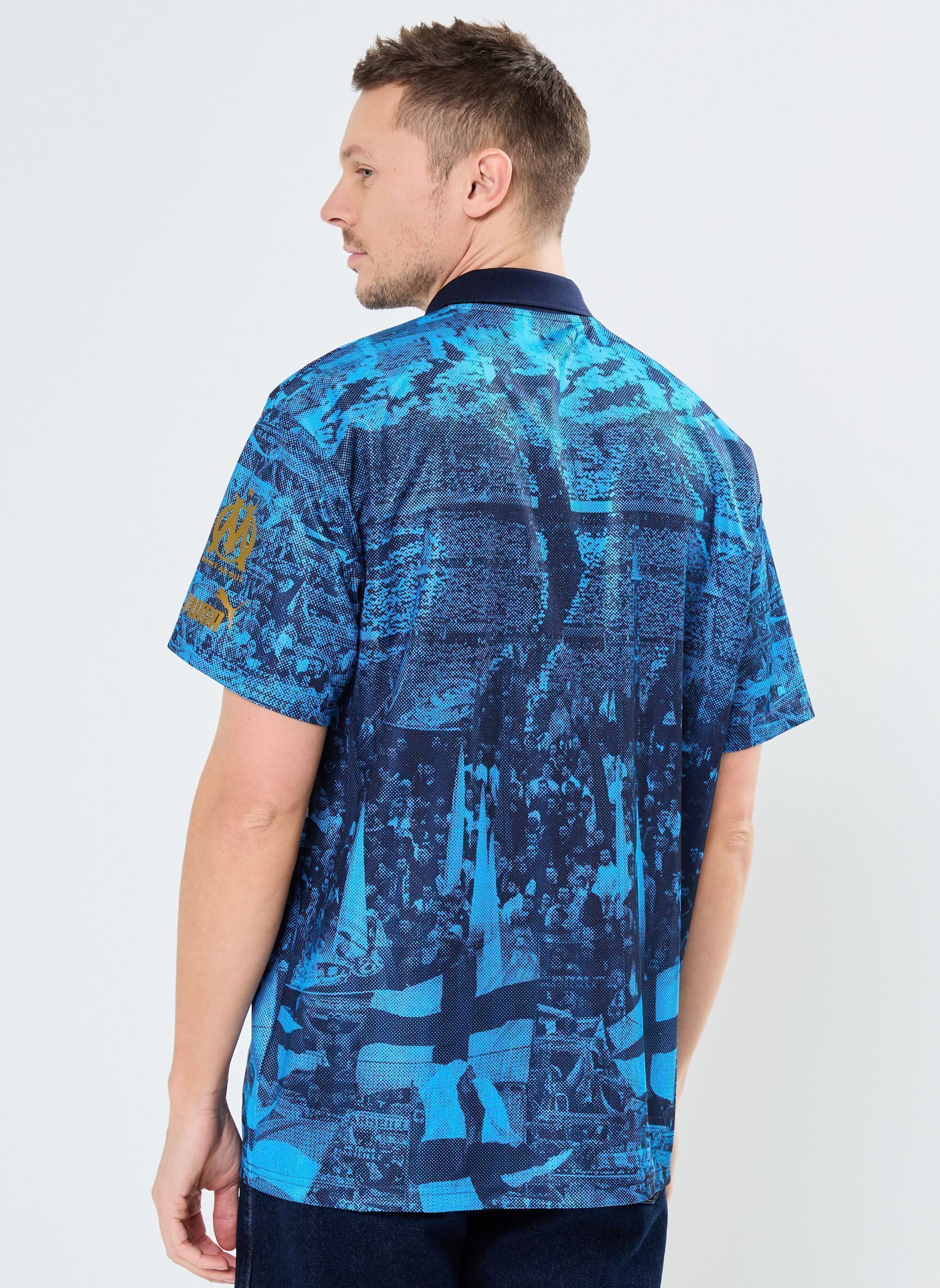 Tee-shirts manches courtes OM ftblNRGY+ Retro Jersey homme bleu Puma Tee-shirts manches courtes OM ftblNRGY+ Retro Jersey homme bleu Bleu Azur