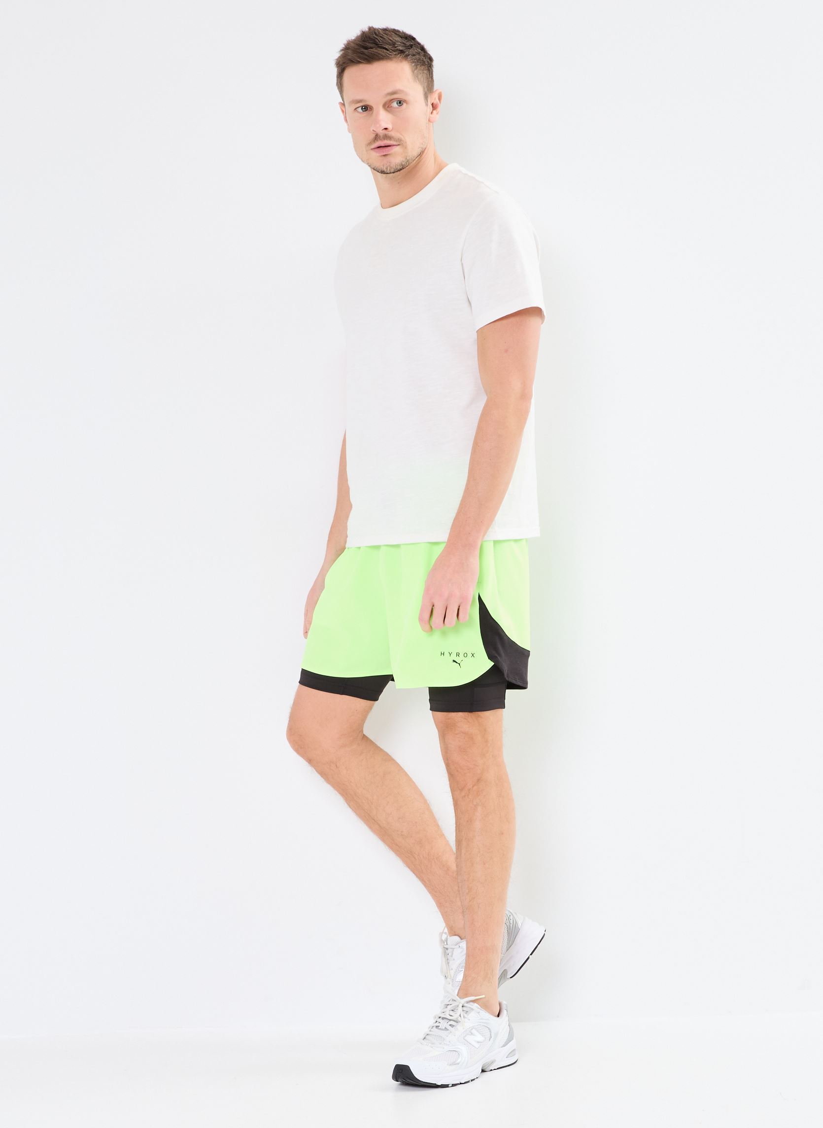 Shorts M PUMA x HYROX 2in1 Training Short homme vert Puma Shorts M PUMA x HYROX 2in1 Training Short homme vert Green Glare