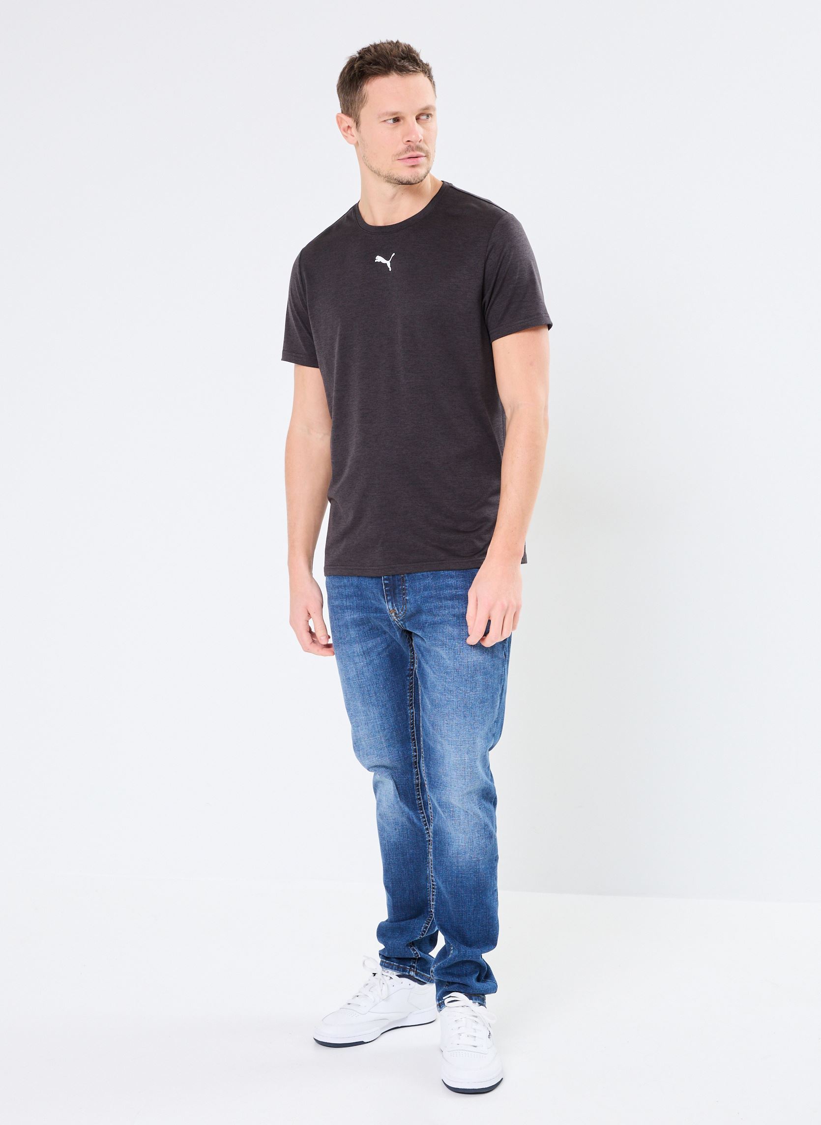 Tee-shirts manches courtes M TAD ESSENTIALS HEATHER CAT Tee (CF sma homme noir Puma Tee-shirts manches courtes M TAD ESSENTIALS HEATHER CAT Tee (CF sma homme noir PUMA BLACK HEATHER