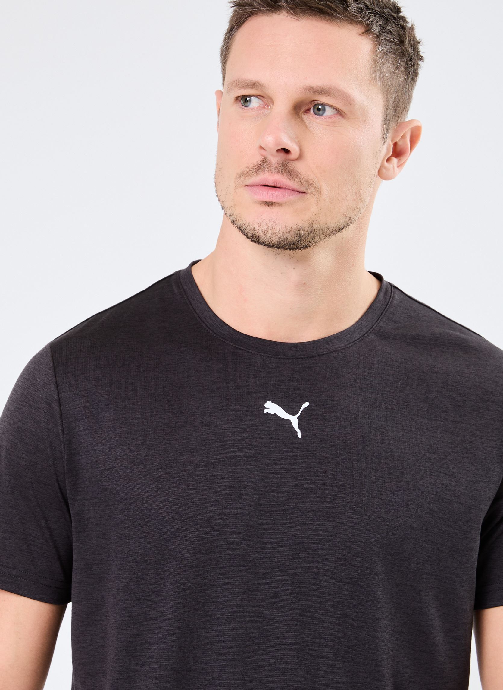Tee-shirts manches courtes M TAD ESSENTIALS HEATHER CAT Tee (CF sma homme noir Puma Tee-shirts manches courtes M TAD ESSENTIALS HEATHER CAT Tee (CF sma homme noir PUMA BLACK HEATHER