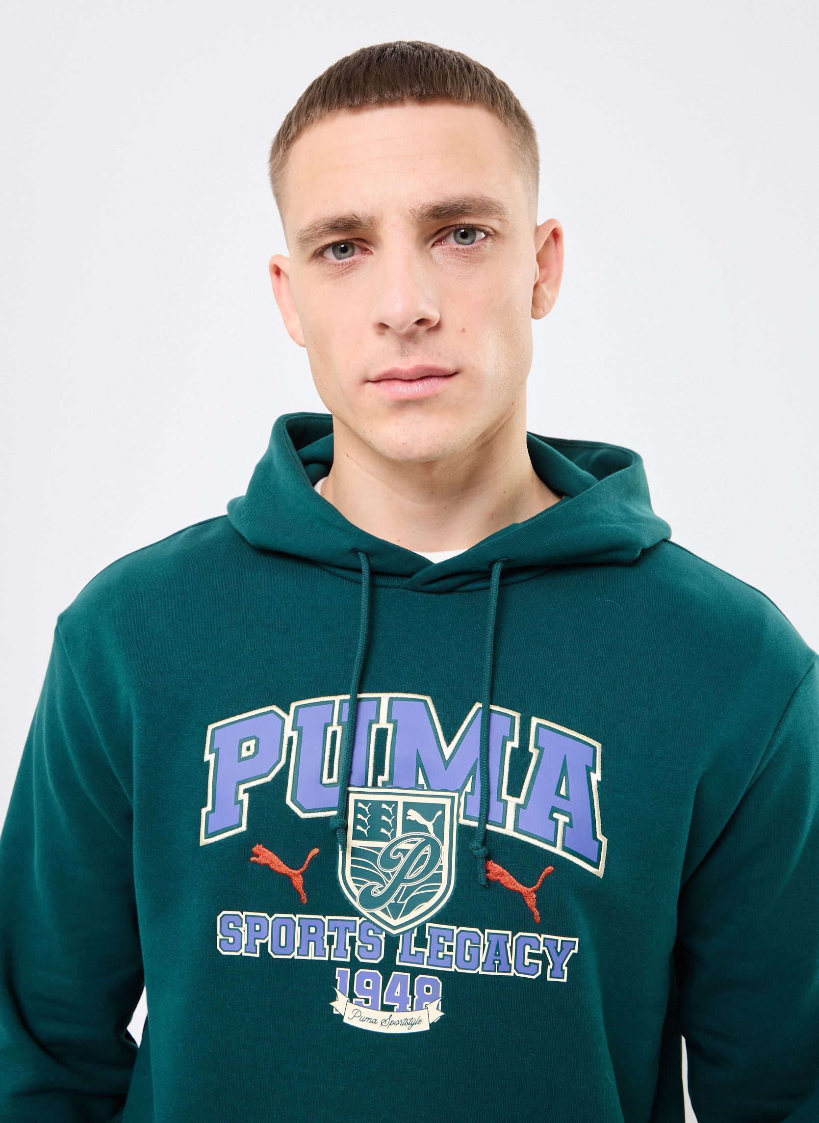 Sweats SPORTS LEGACY Graphic Hoodie TR homme vert Puma Sweats SPORTS LEGACY Graphic Hoodie TR homme vert Dark Myrtle