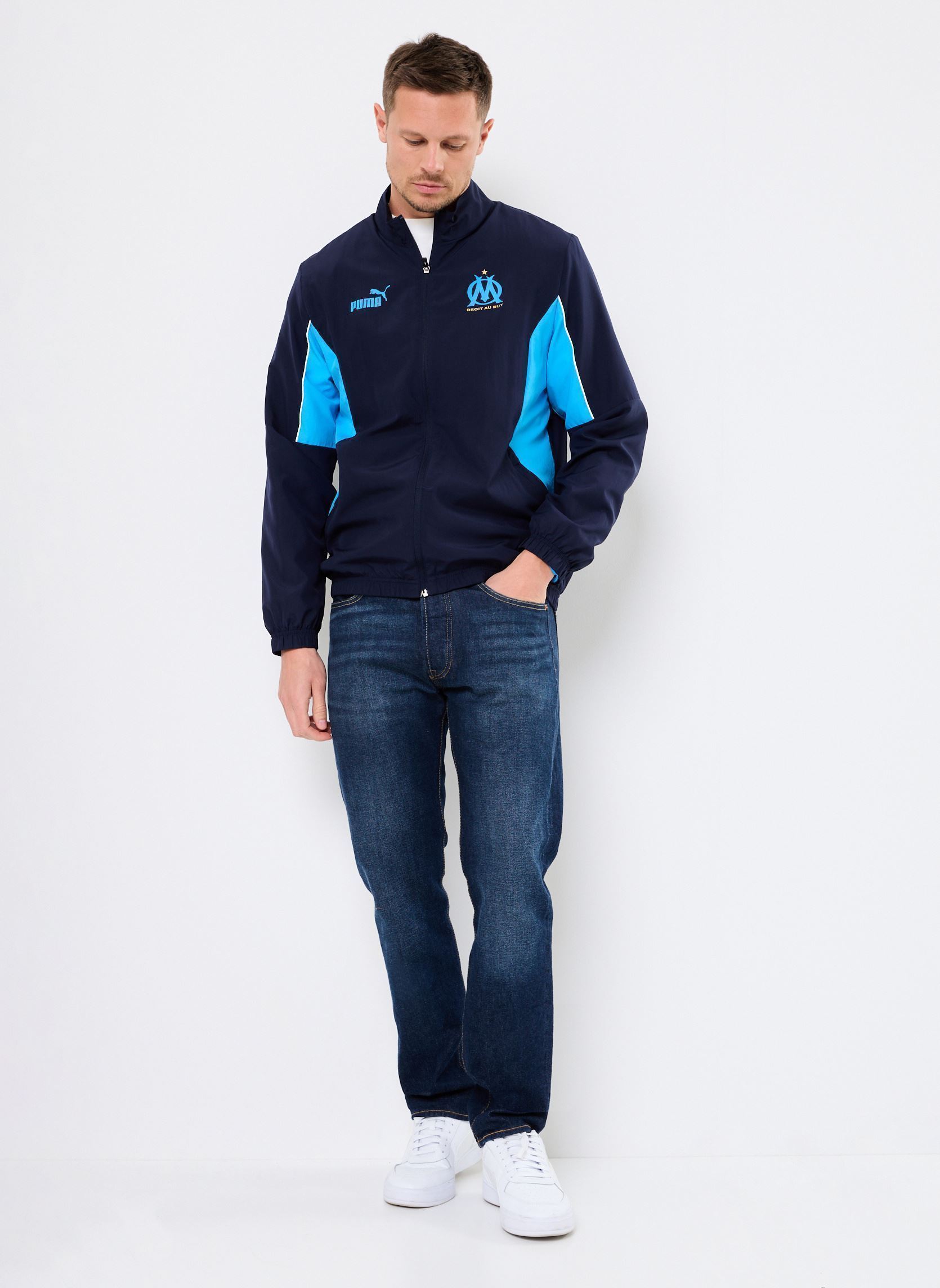 Trainingsjacken OM ftblARCHIVE Jacket herren blau Puma Trainingsjacken OM ftblARCHIVE Jacket herren blau PUMA Navy-Bleu Azur