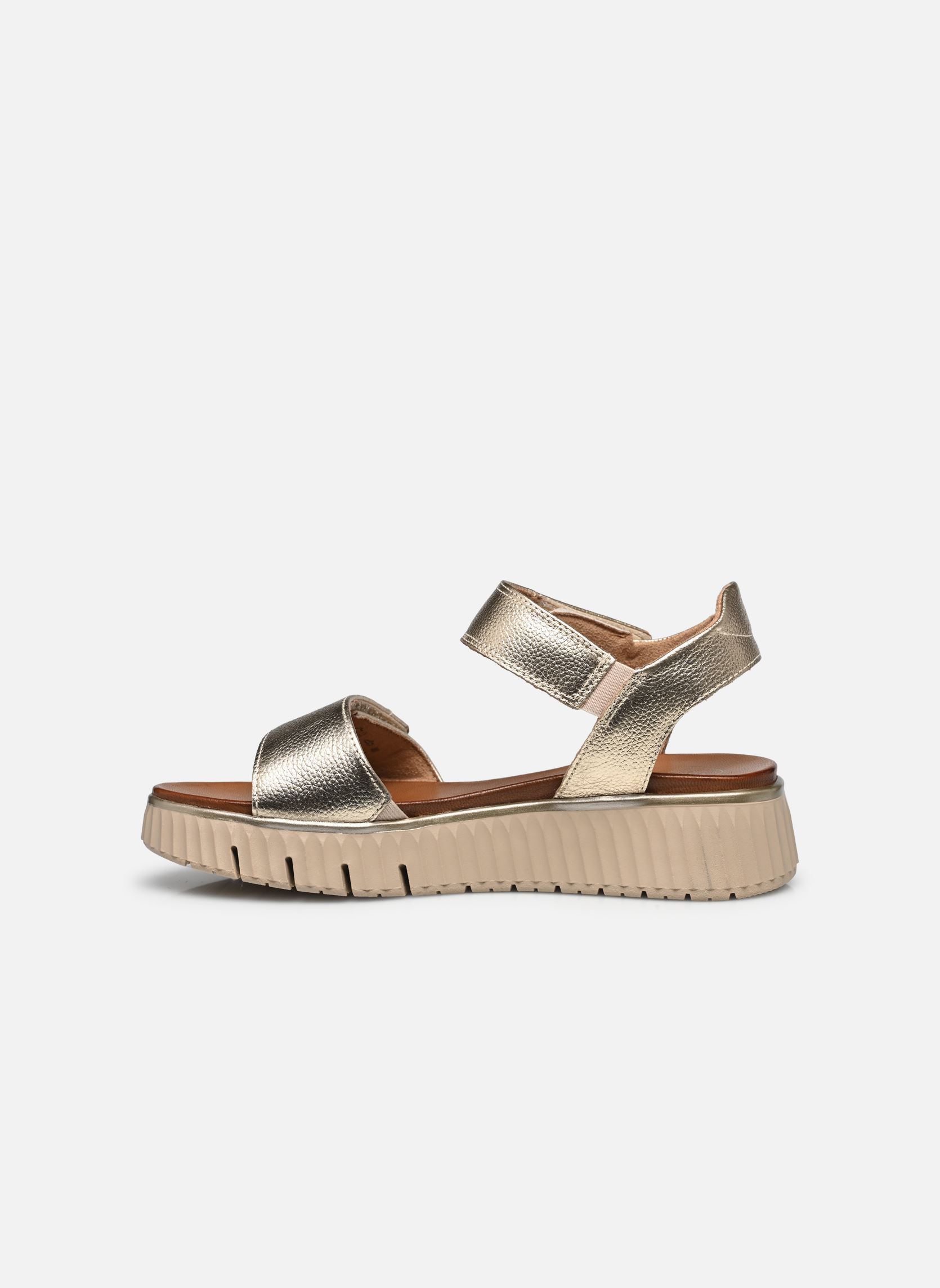 Sandalen met sleehak en plateau 88720-44 dames goud en brons Tamaris Comfort Sandalen met sleehak en plateau 88720-44 dames goud en brons LT GOLD