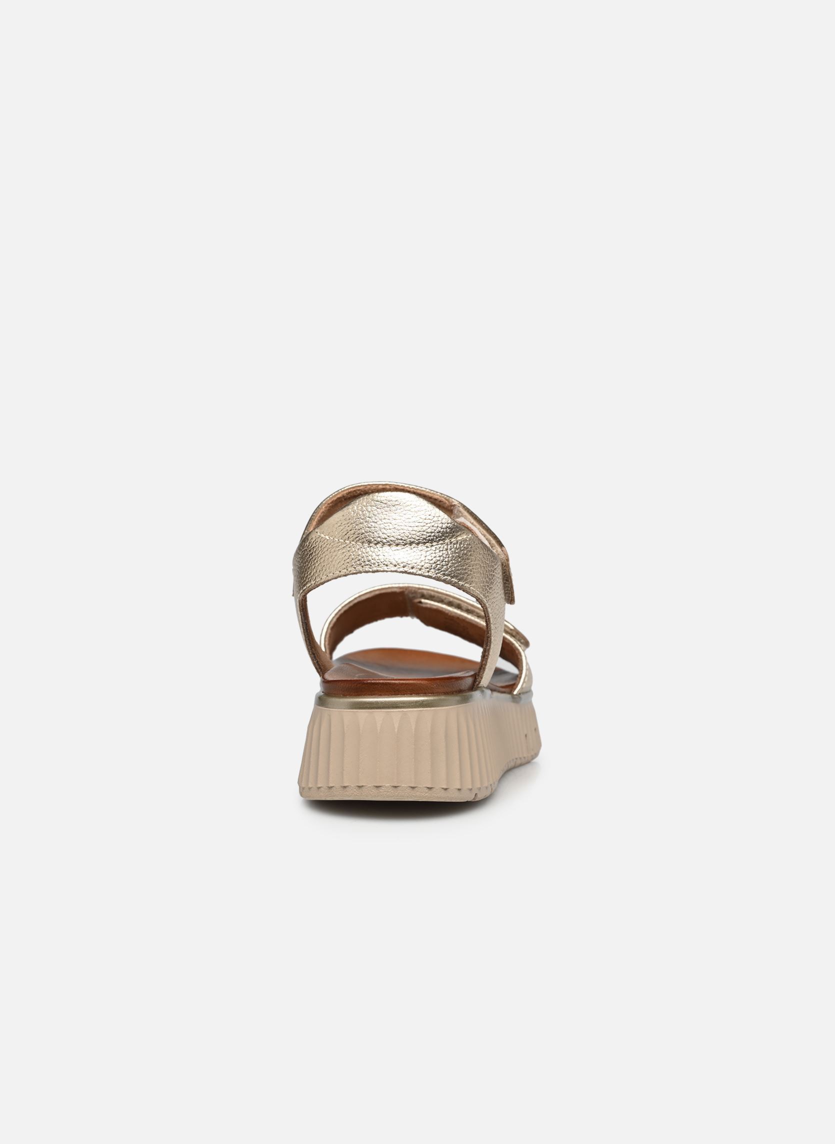 Sandalen met sleehak en plateau 88720-44 dames goud en brons Tamaris Comfort Sandalen met sleehak en plateau 88720-44 dames goud en brons LT GOLD