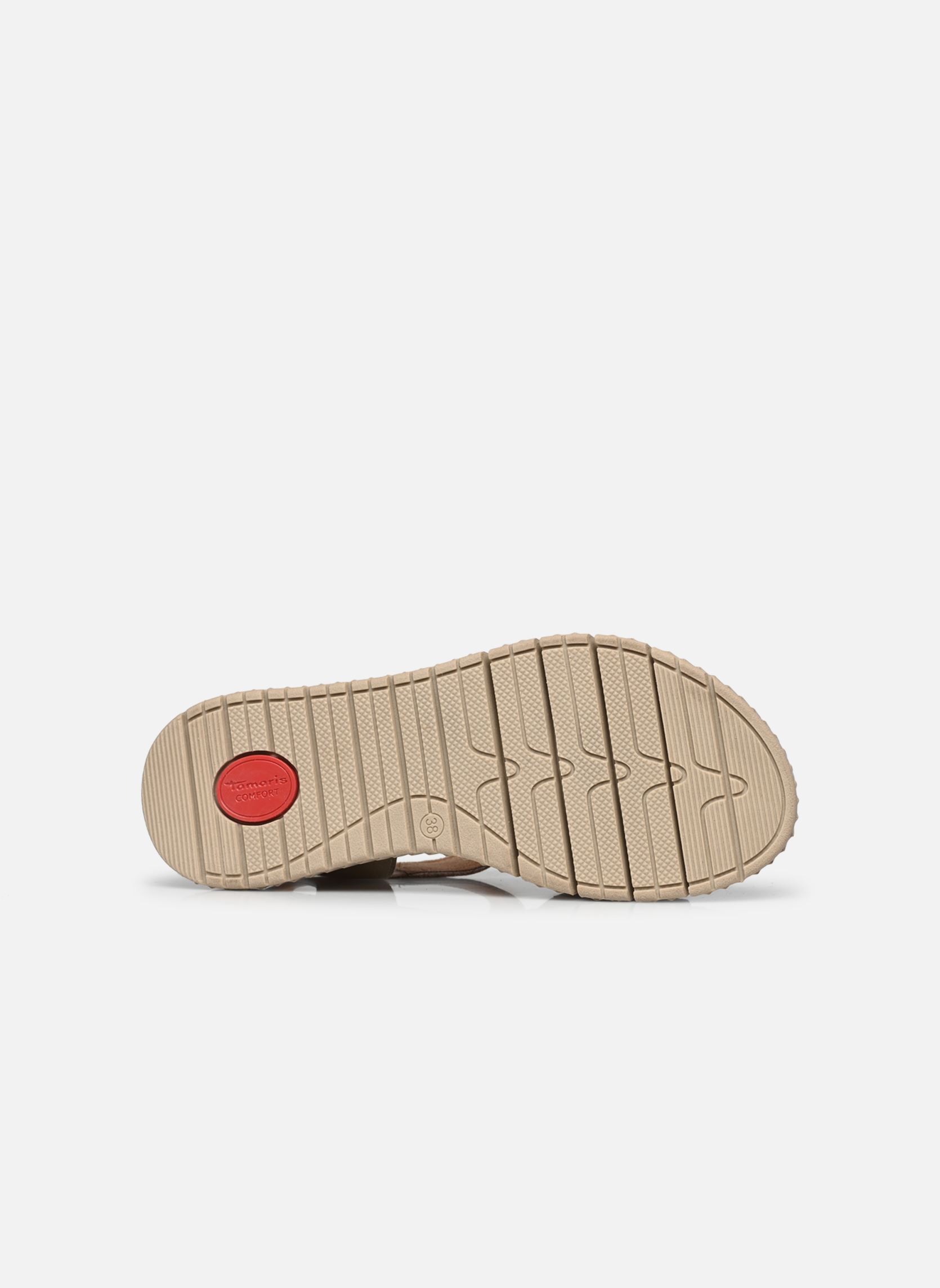 Sandalen met sleehak en plateau 88720-44 dames goud en brons Tamaris Comfort Sandalen met sleehak en plateau 88720-44 dames goud en brons LT GOLD