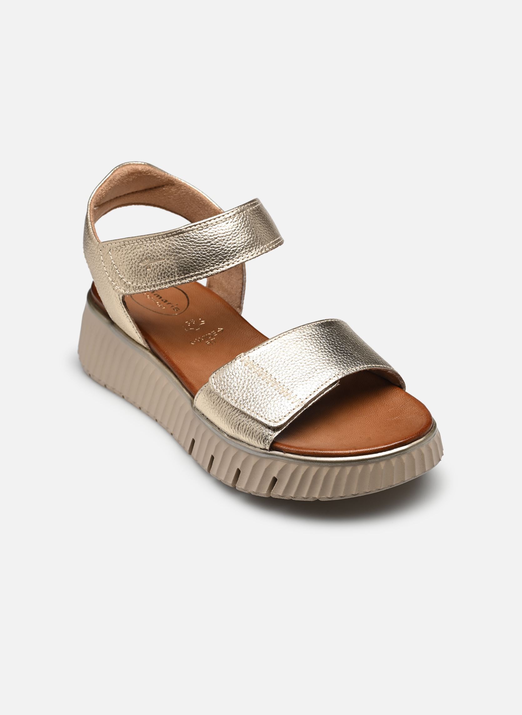 Sandalen met sleehak en plateau 88720-44 dames goud en brons Tamaris Comfort Sandalen met sleehak en plateau 88720-44 dames goud en brons LT GOLD